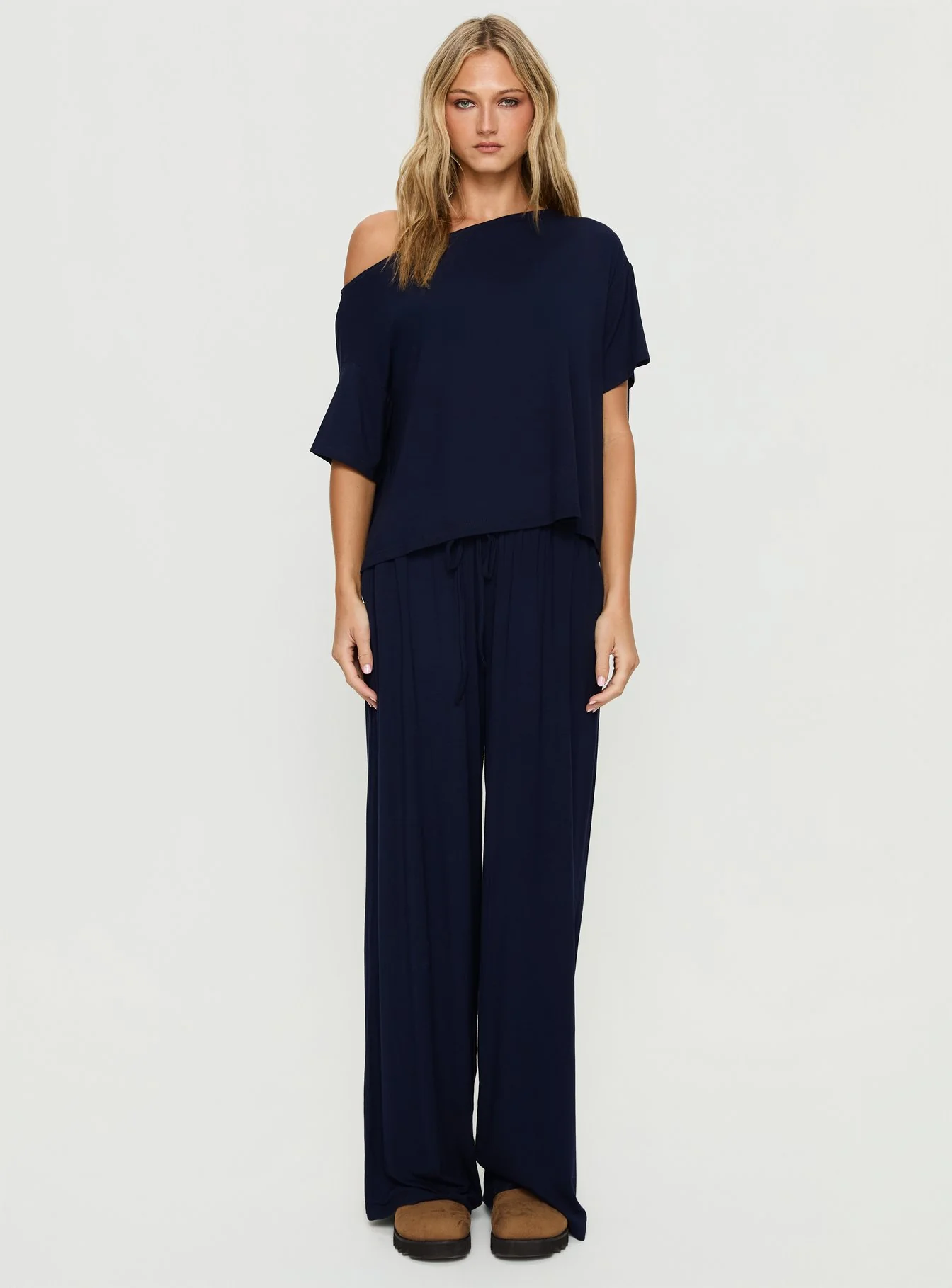 Cozy Hour Sleep Relaxed Pants Navy - Image 7