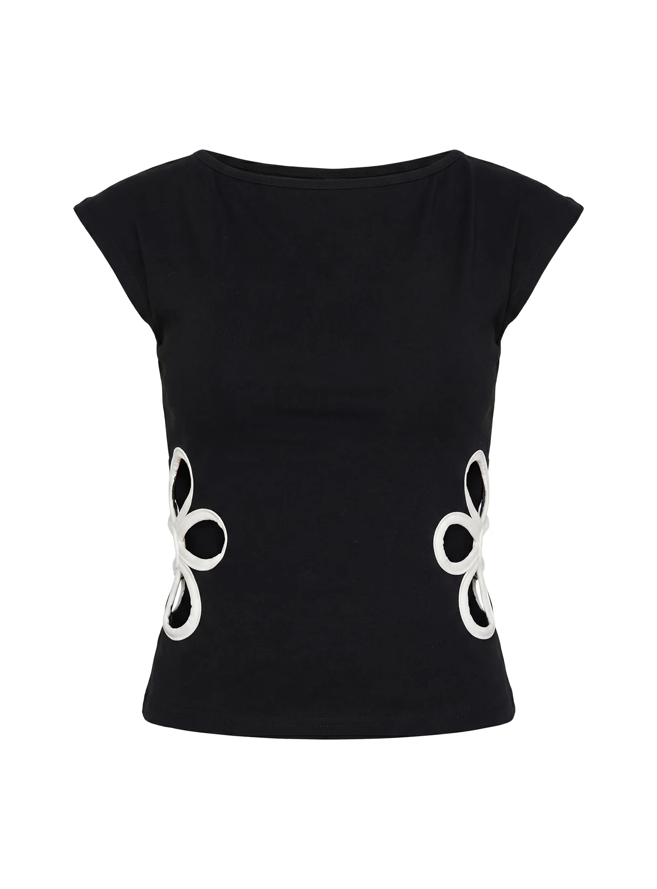 Currents Cut Out Detail Top Black - Image 14