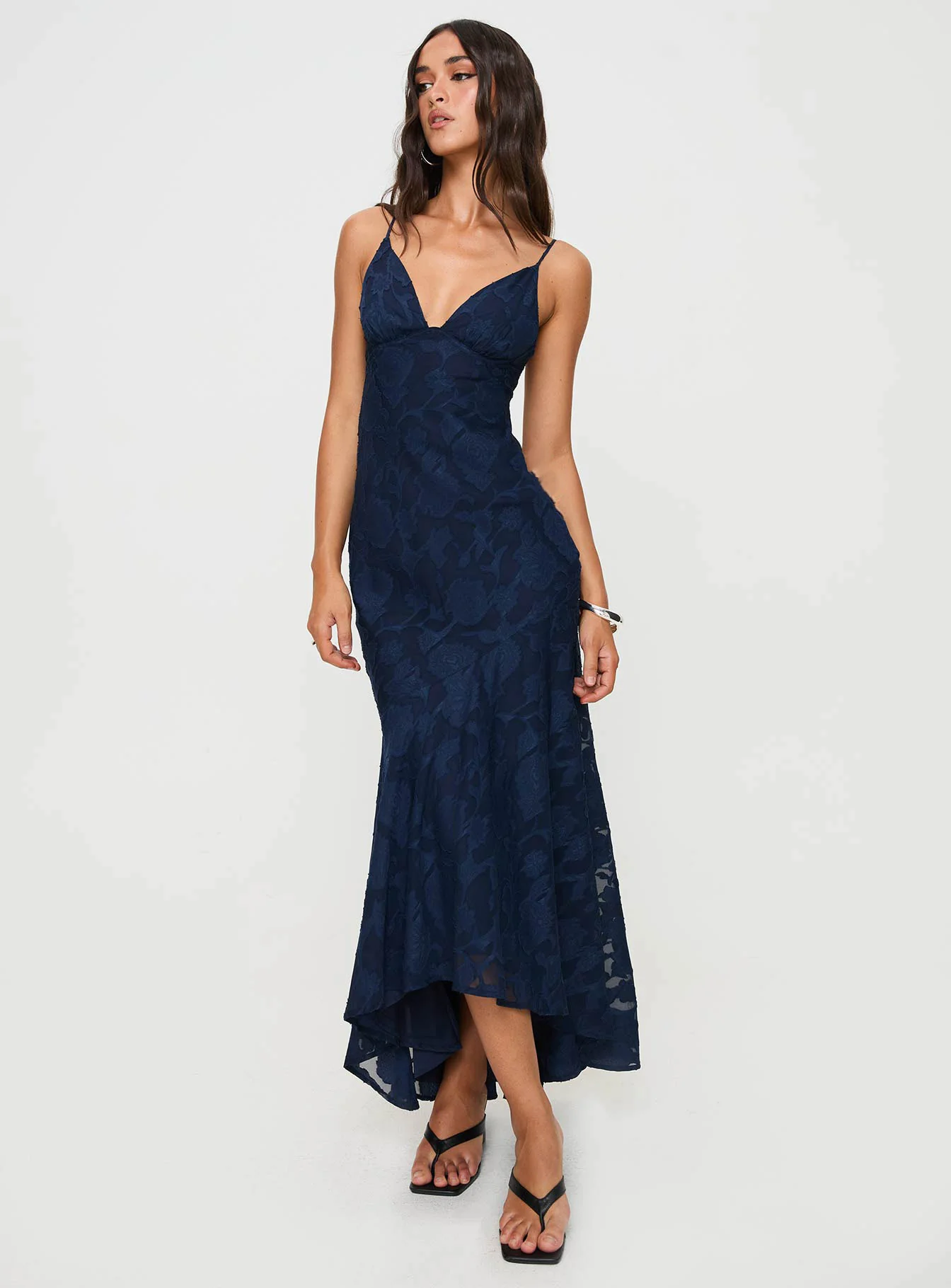 Cyrene Maxi Dress Navy - Image 3