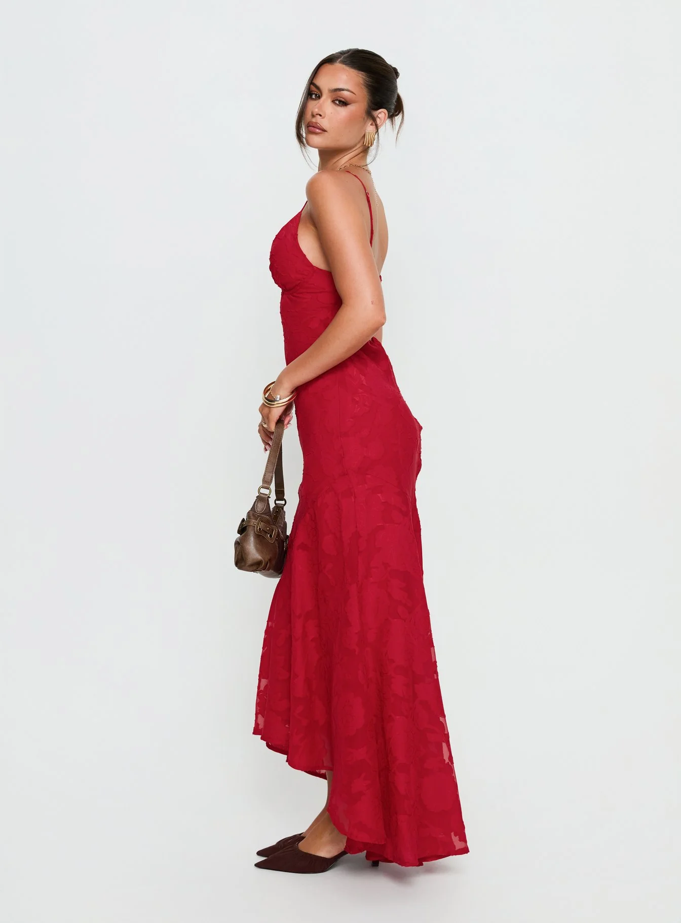 Cyrene Maxi Dress Red - Image 4