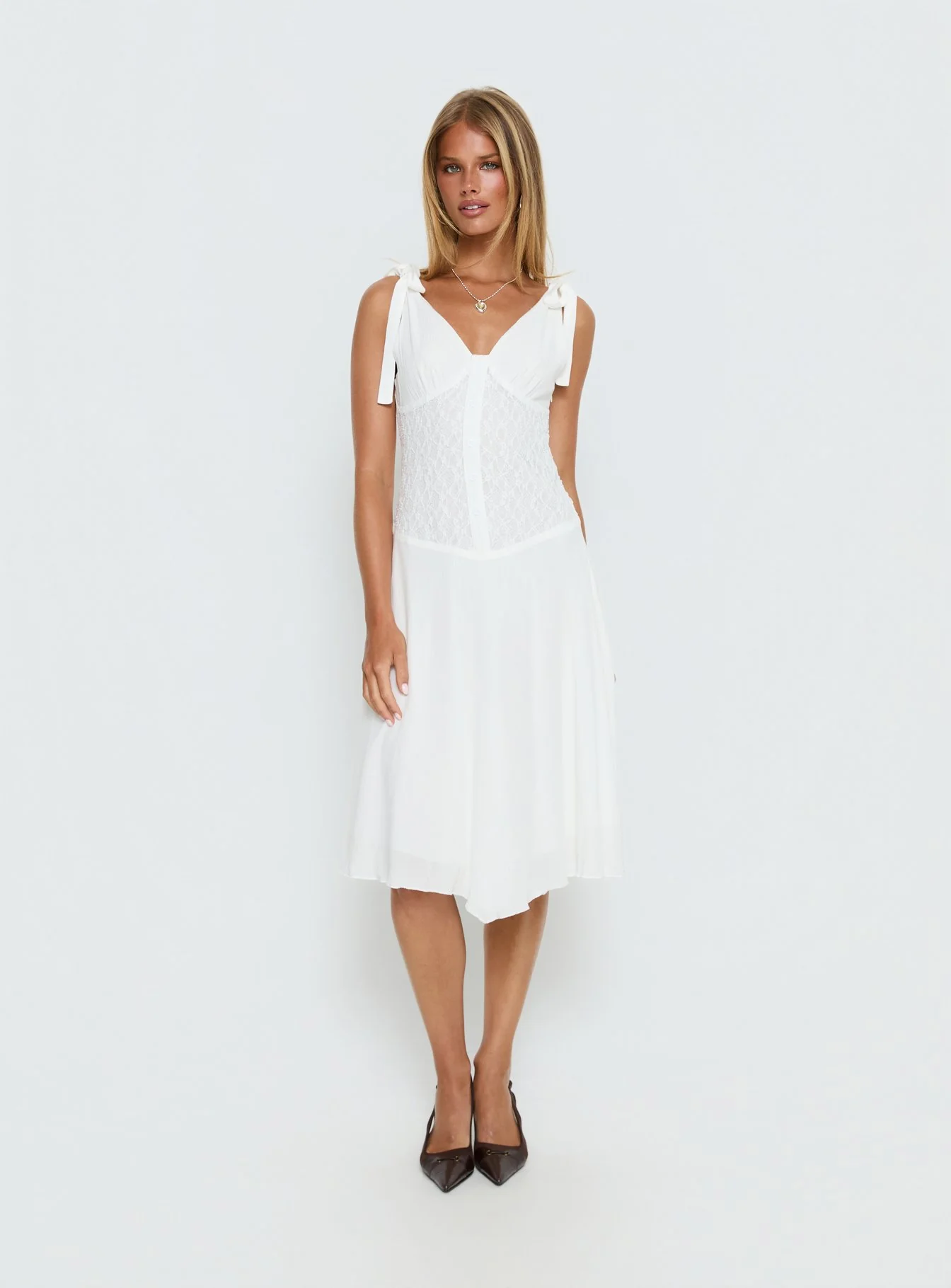 Danira Midi Dress White - Image 2