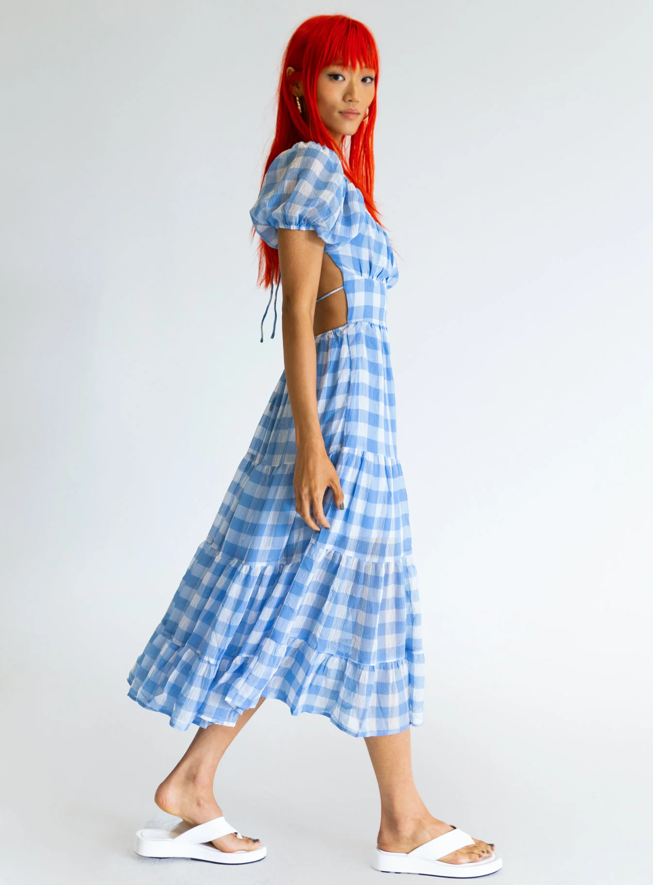 Danny Midi Dress Blue - Image 3