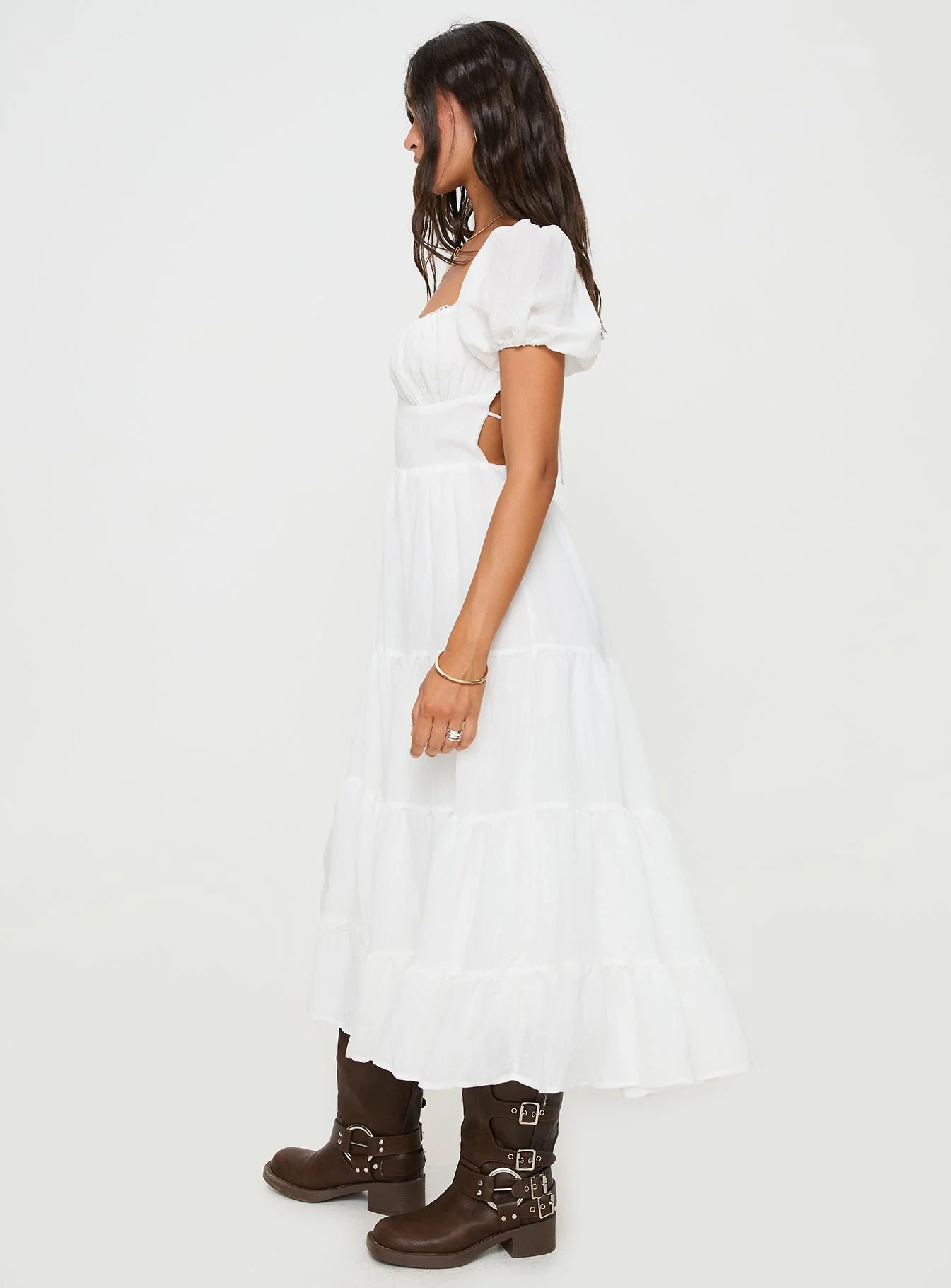 Danny Midi Dress White - Image 4