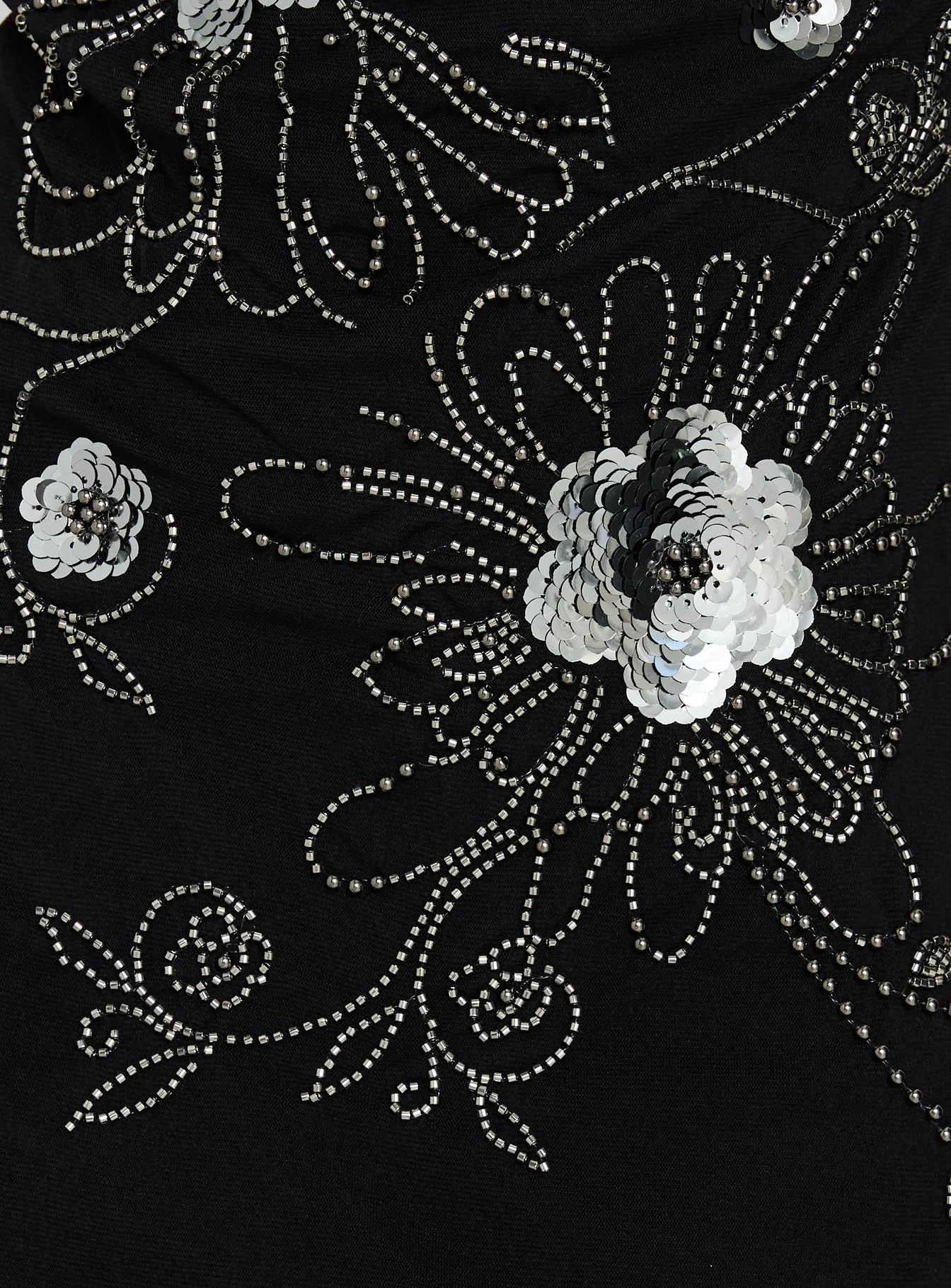 Daphie Beaded Mini Dress Black / Silver - Image 7