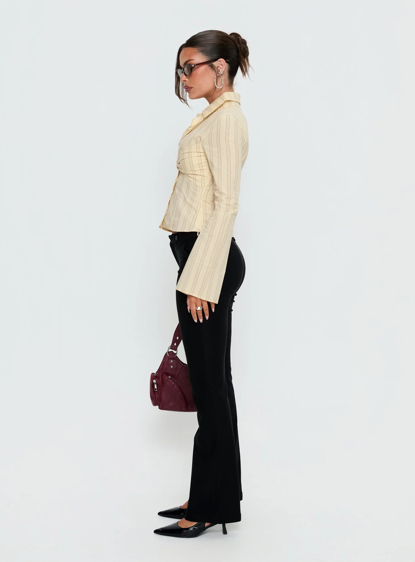Dariana Flare Pants Black - Image 3