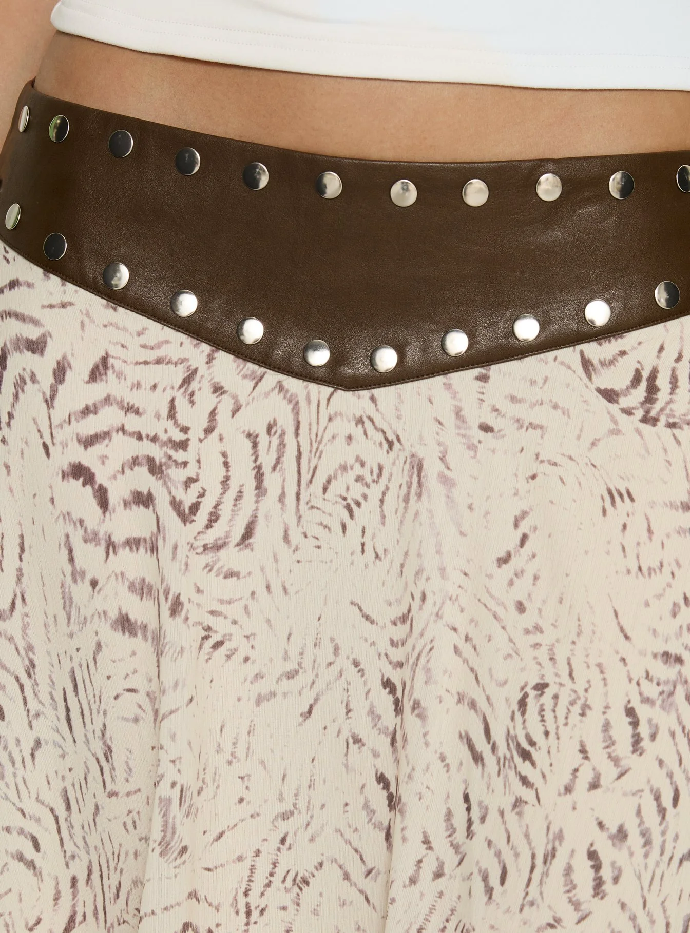 Dark Mirage Asymmetrical Midi Skirt Multi - Image 6