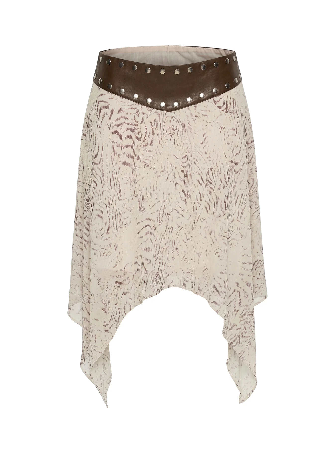 Dark Mirage Asymmetrical Midi Skirt Multi - Image 9