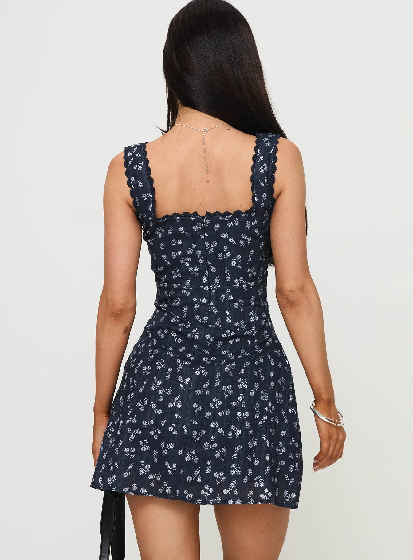 Dasha Mini Dress Navy Floral - Image 5