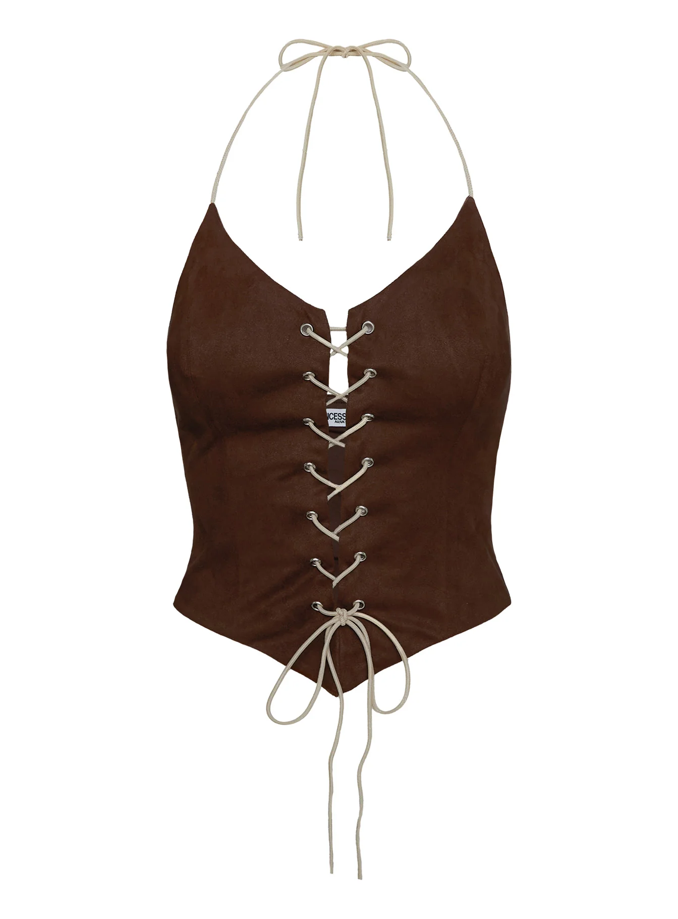 Dawn To Dusk Faux Suede Top Brown - Image 5