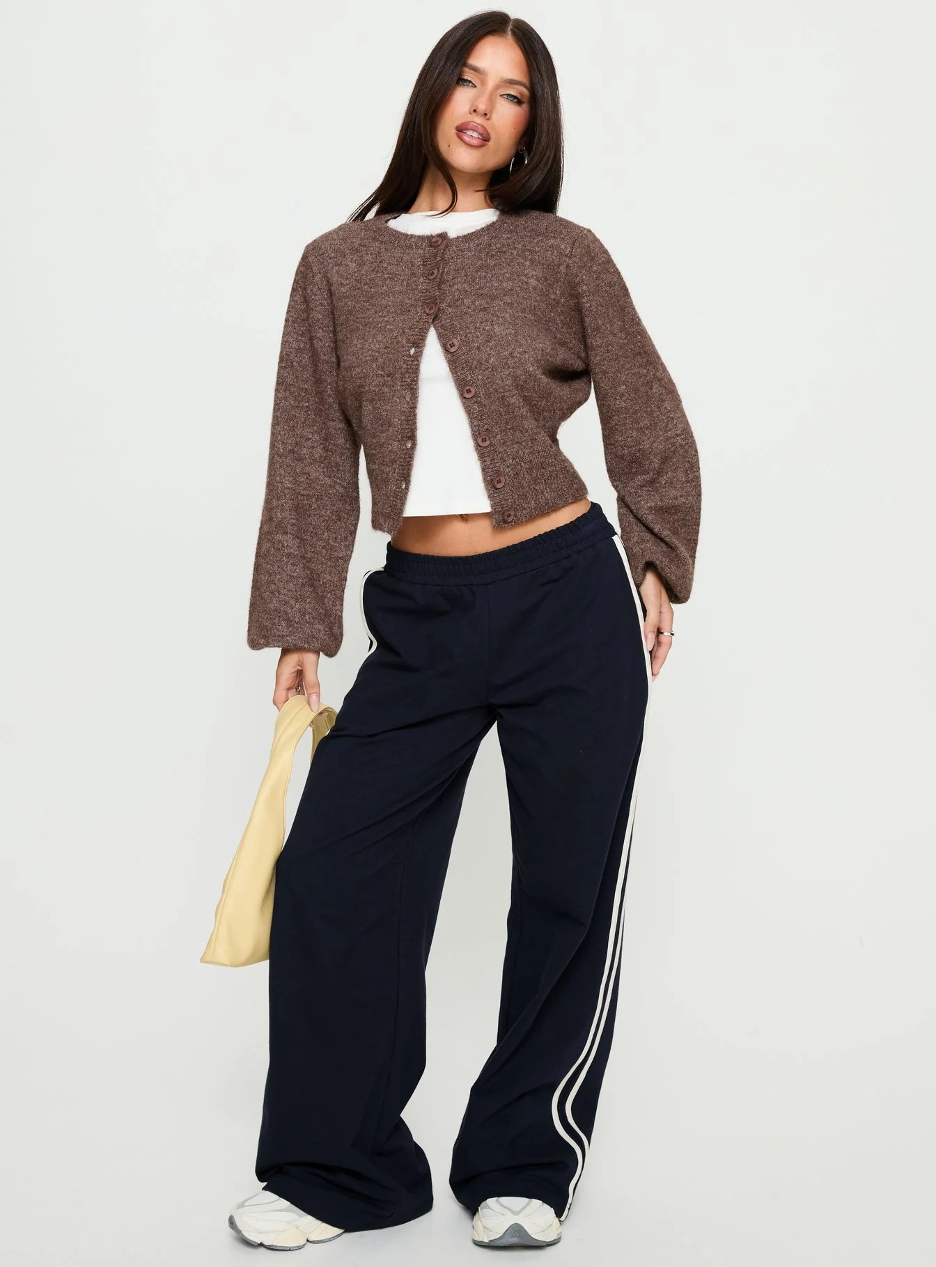 Dawsen Button Down Cardigan Brown - Image 2