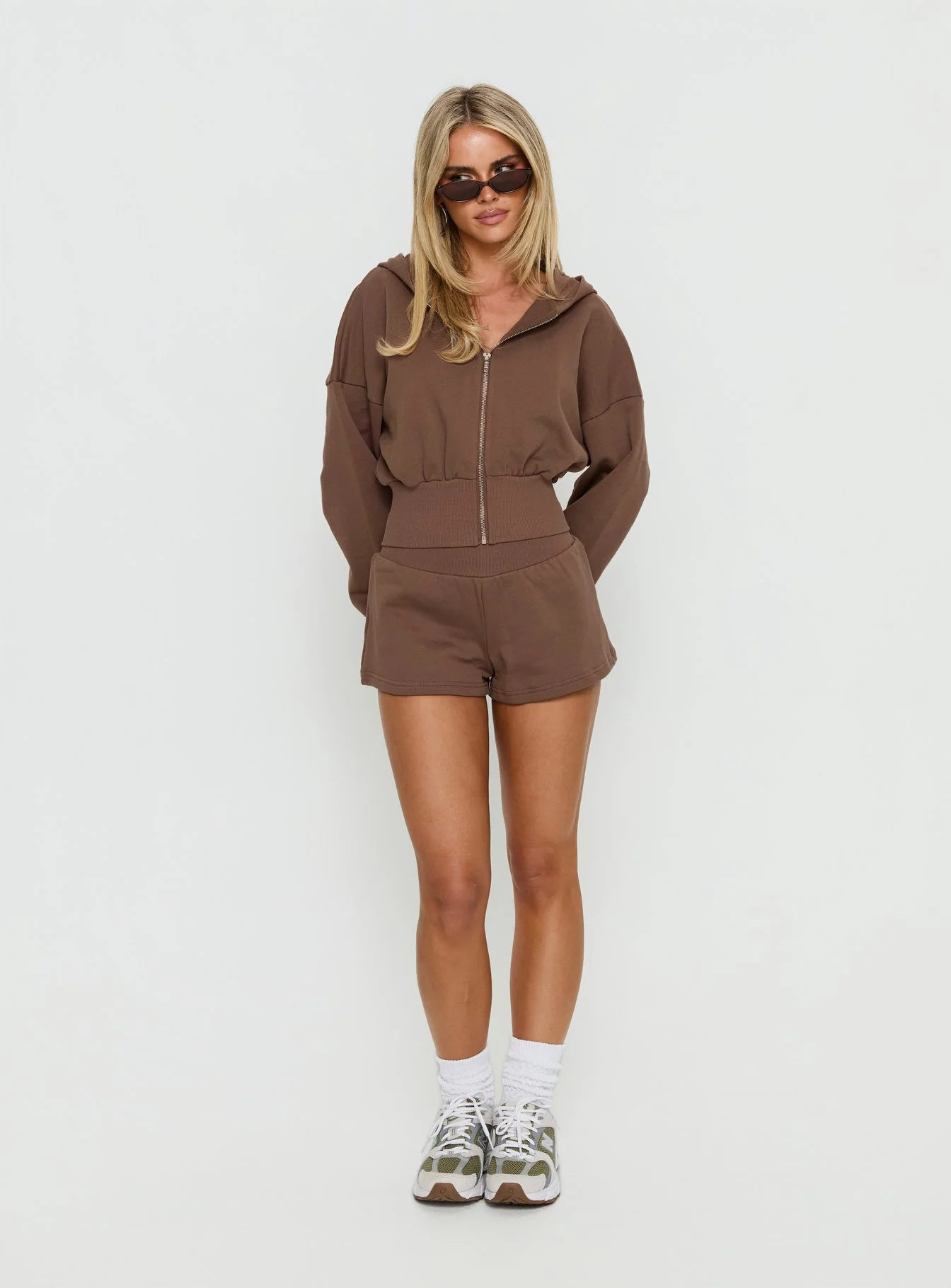 Daybreak Rib Waist Shorts Cocoa - Image 3