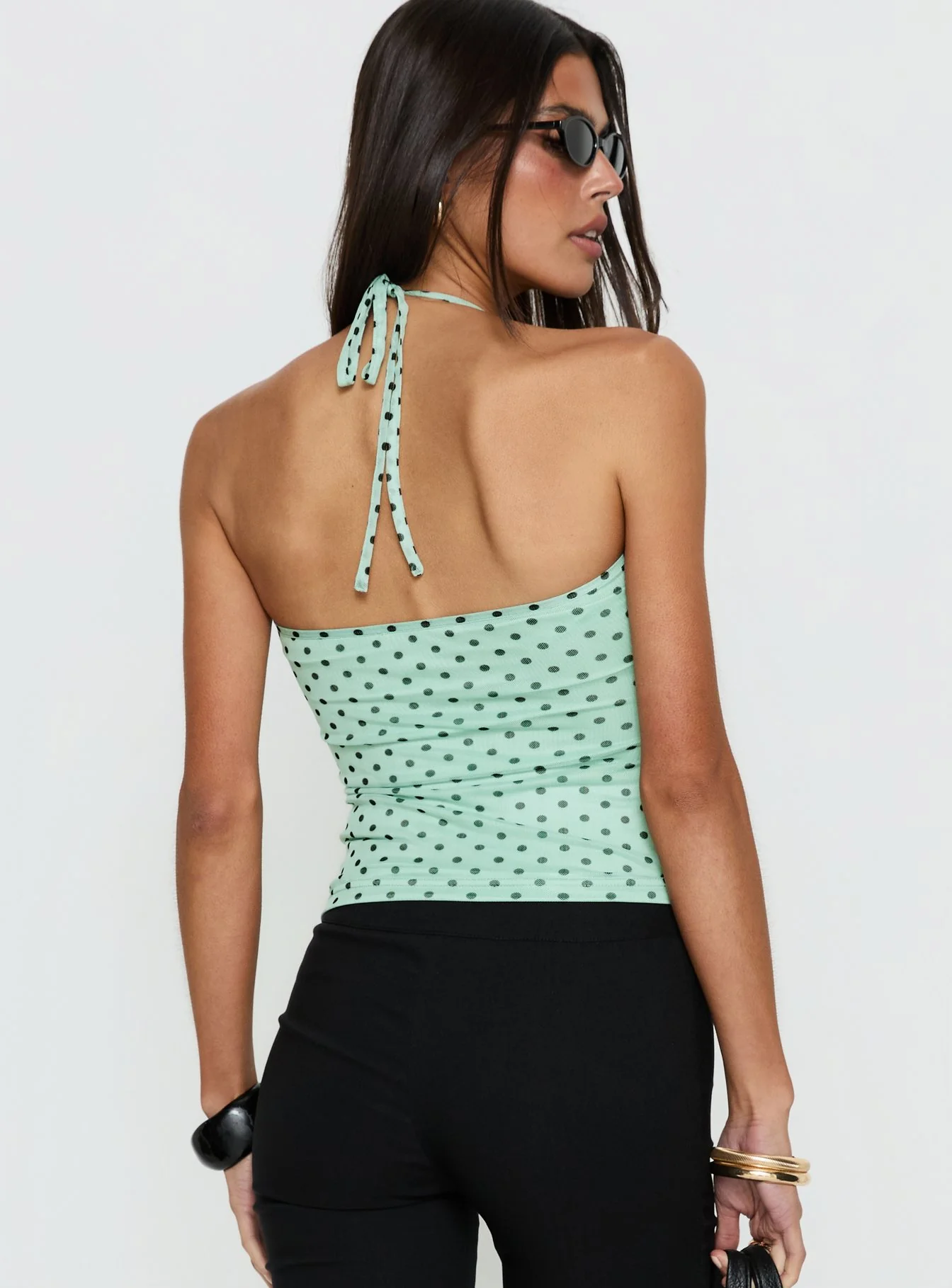 Days Of Summer Ruffle Top Mint Polka - Image 4