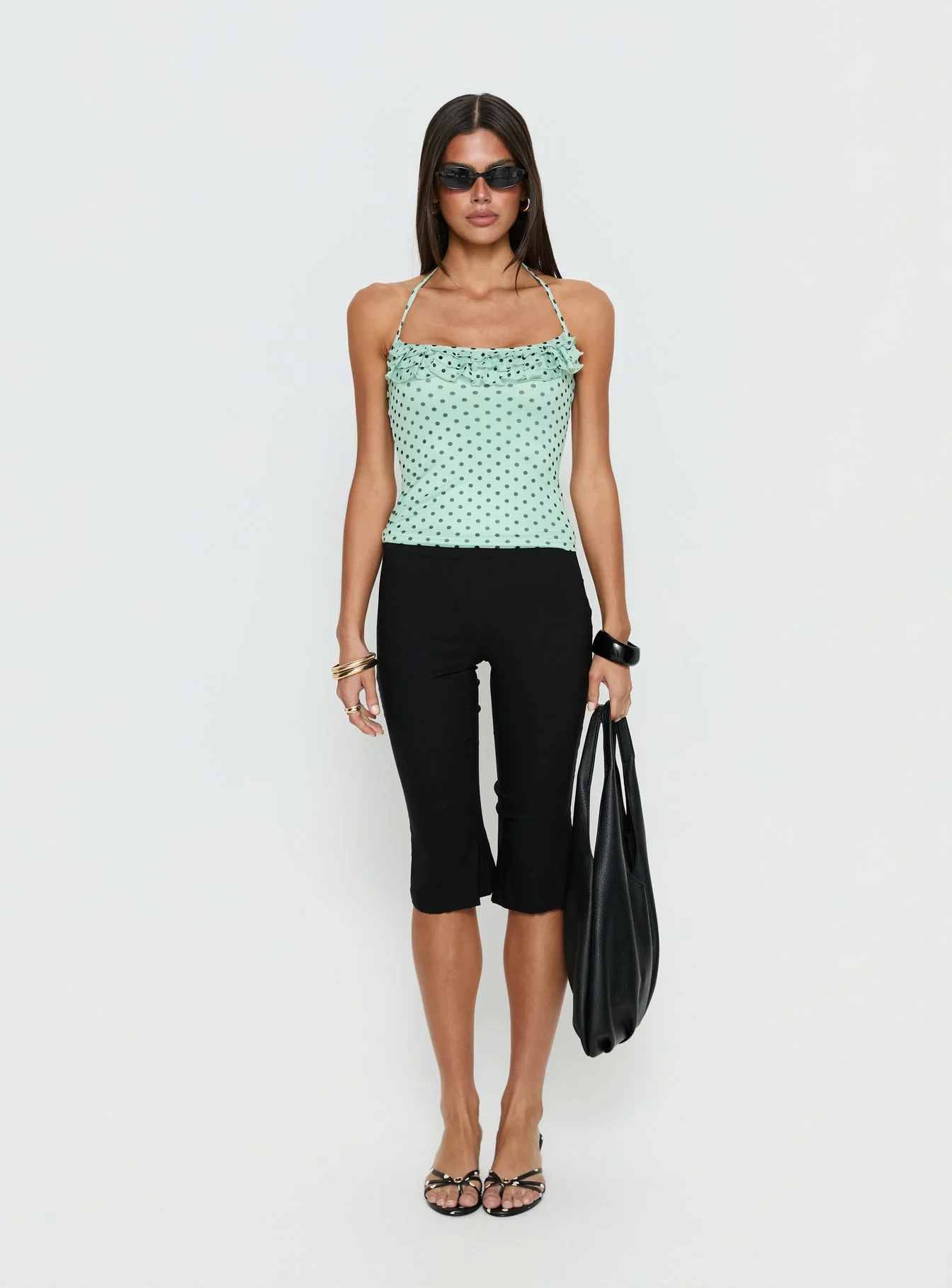 Days Of Summer Ruffle Top Mint Polka - Image 6