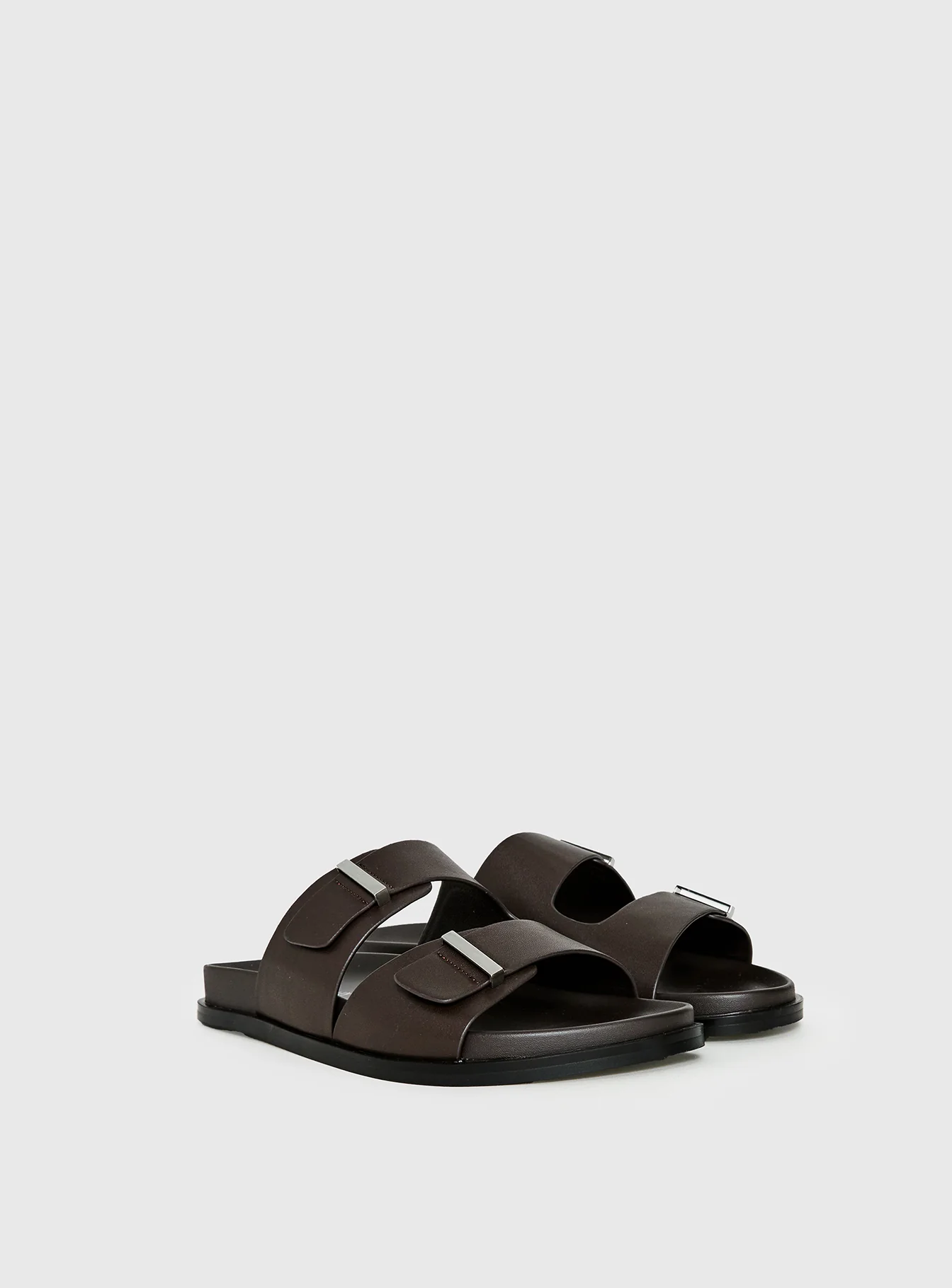 Dedication Double Strap Sandals Chocolate - Image 2
