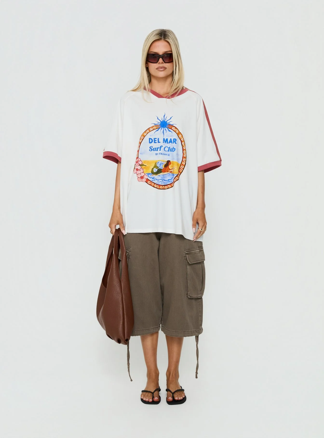 Del Mar Surf Club Oversized Graphic Tee White / Multi - Image 7