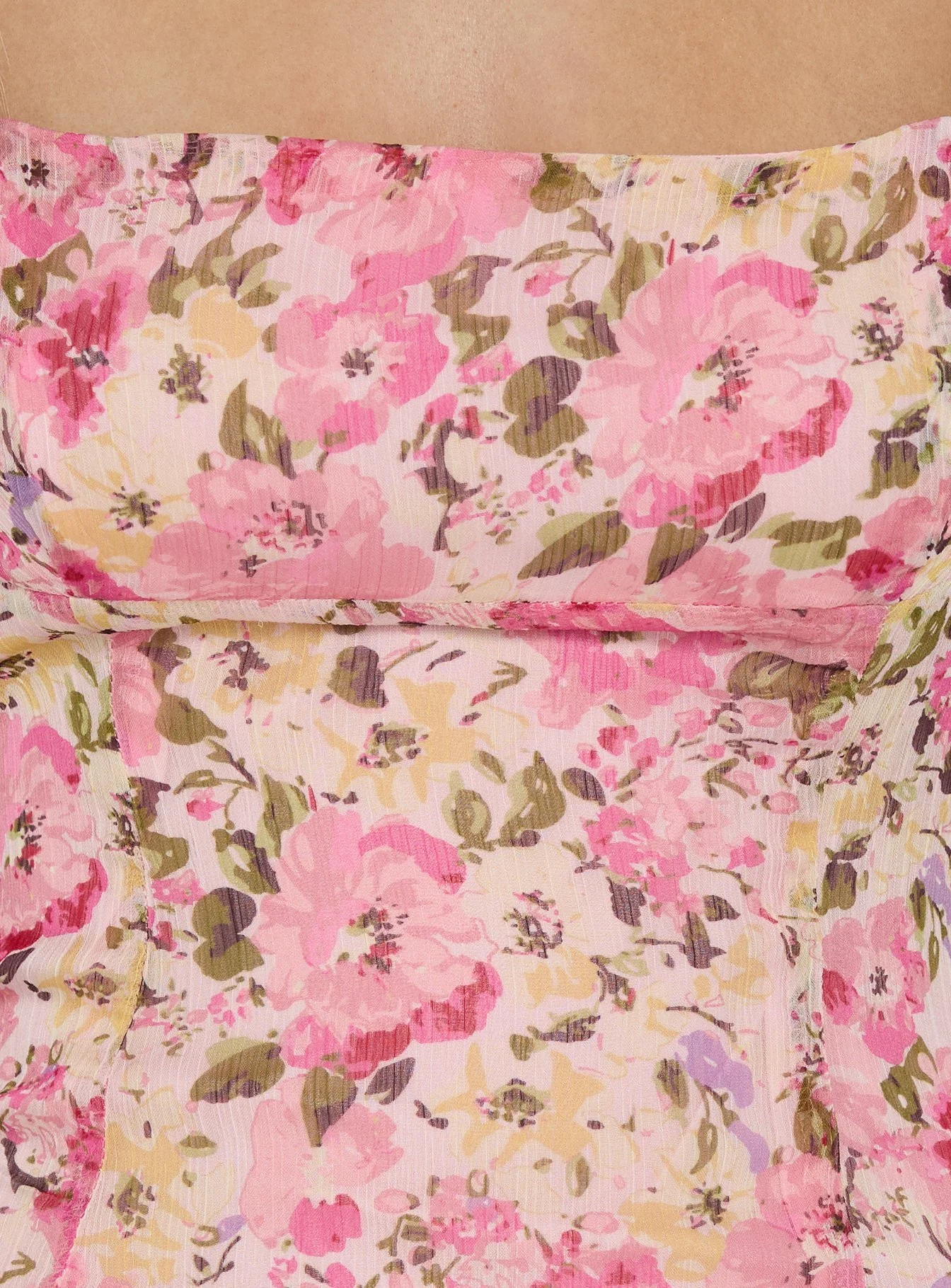 Delamere Mini Dress Pink Floral - Image 6
