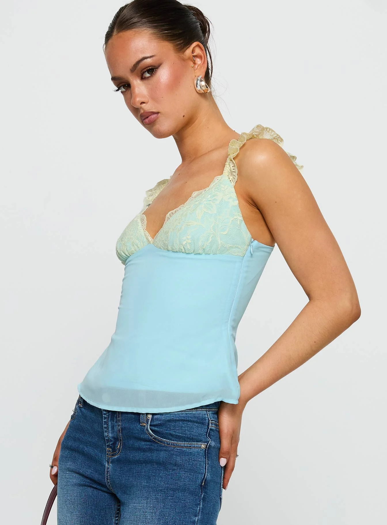 Delvonte Top Blue / Yellow - Image 3