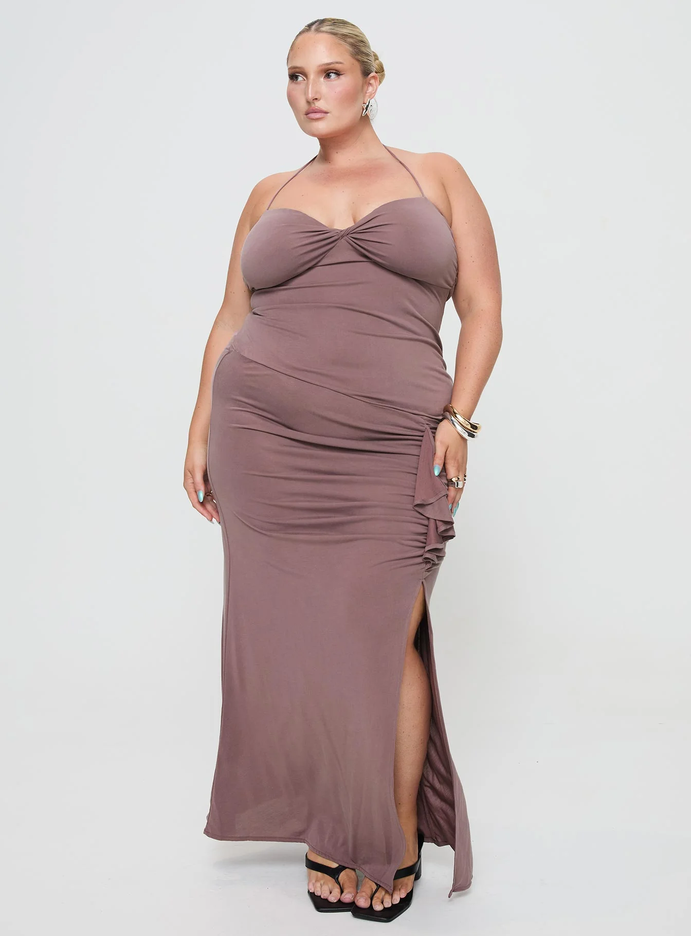 Destinations Maxi Dress Mauve Curve - Image 3