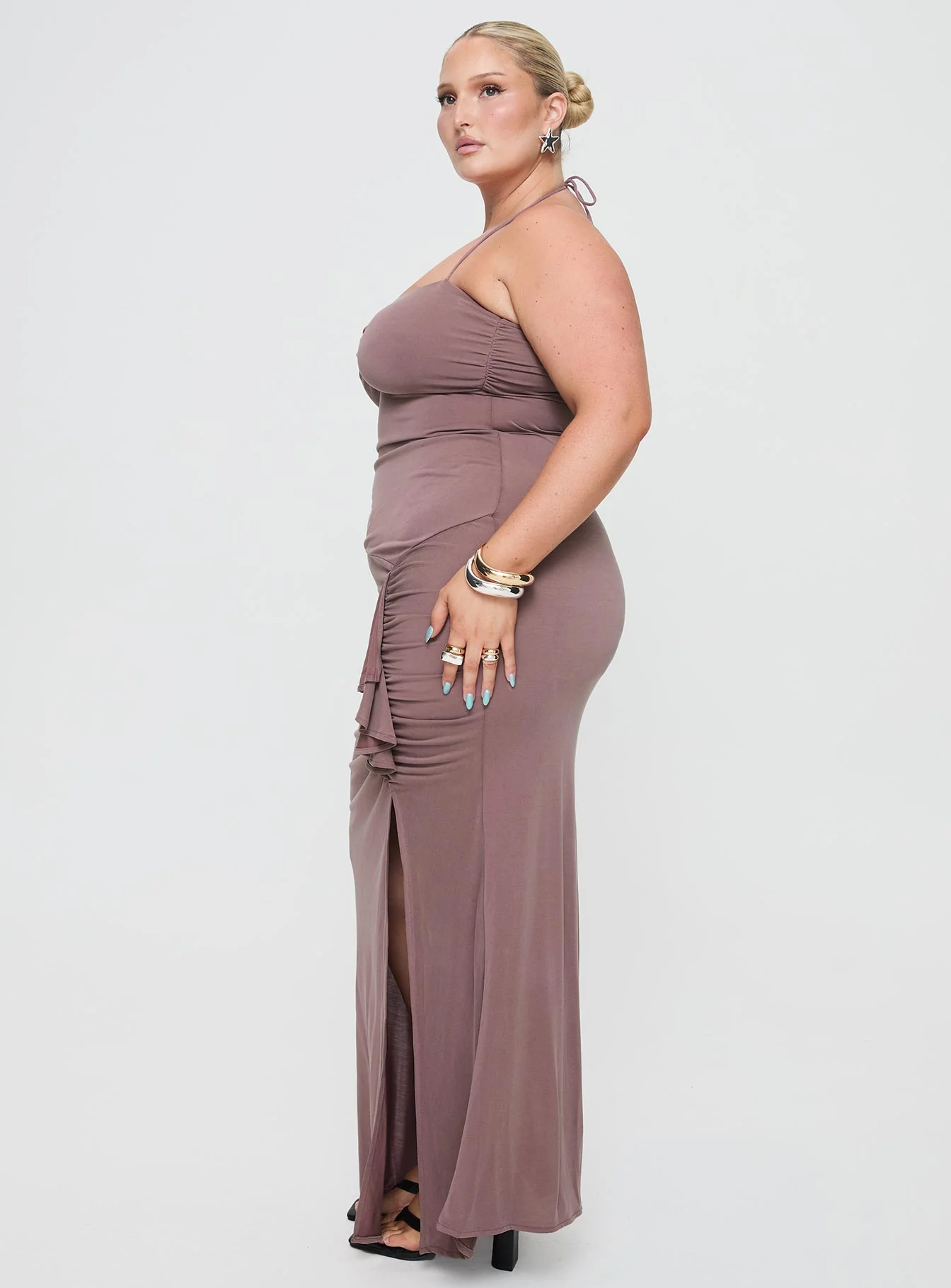 Destinations Maxi Dress Mauve Curve - Image 4