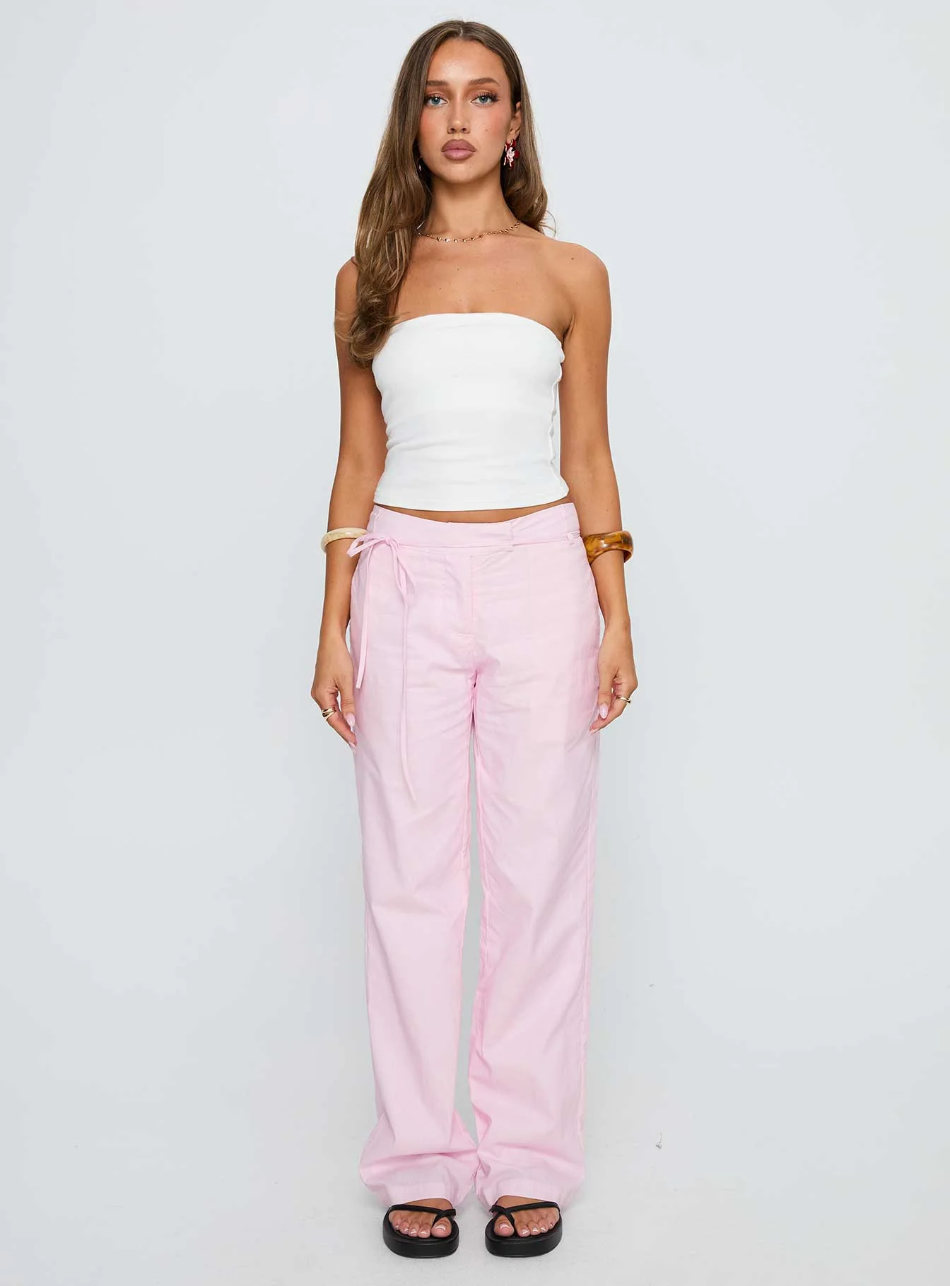 Destini Tie Up Pant Pink - Image 6