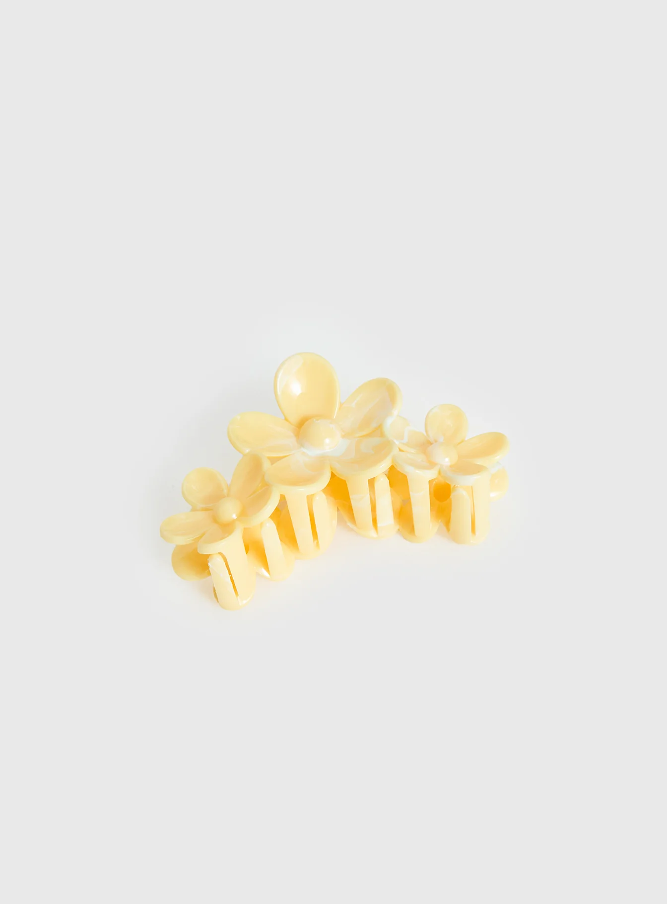 Devinn Floral Claw Clip Yellow - Image 3