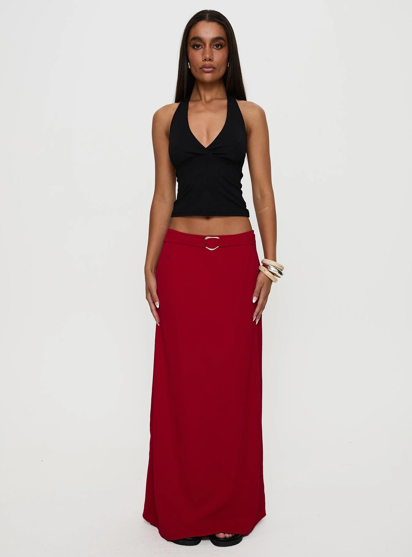 Devoted Maxi Skirt Red - Image 7