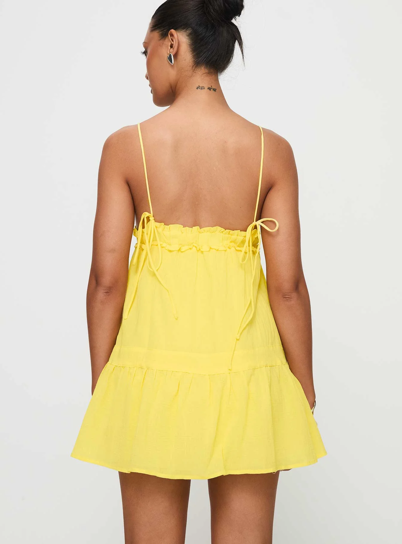 Dionne Mini Dress Lemon - Image 5