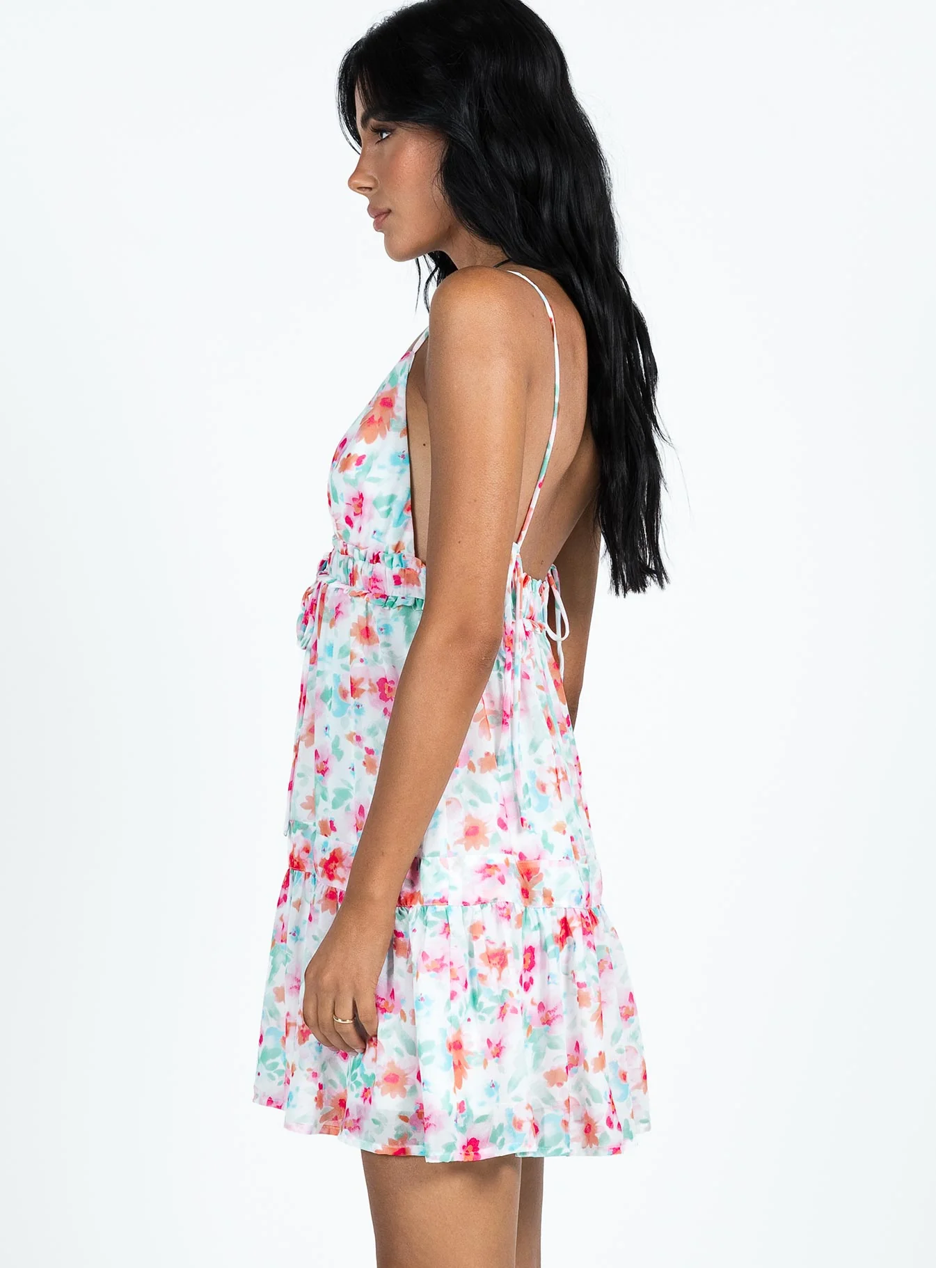Dionne Mini Dress Pink Multi - Image 4