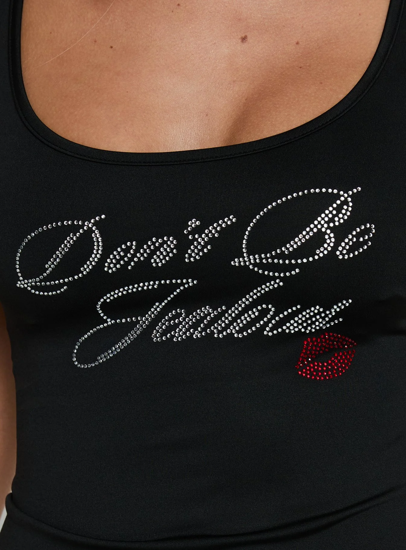 Don't Be Jealous Graphic Tank Top Black - Image 6