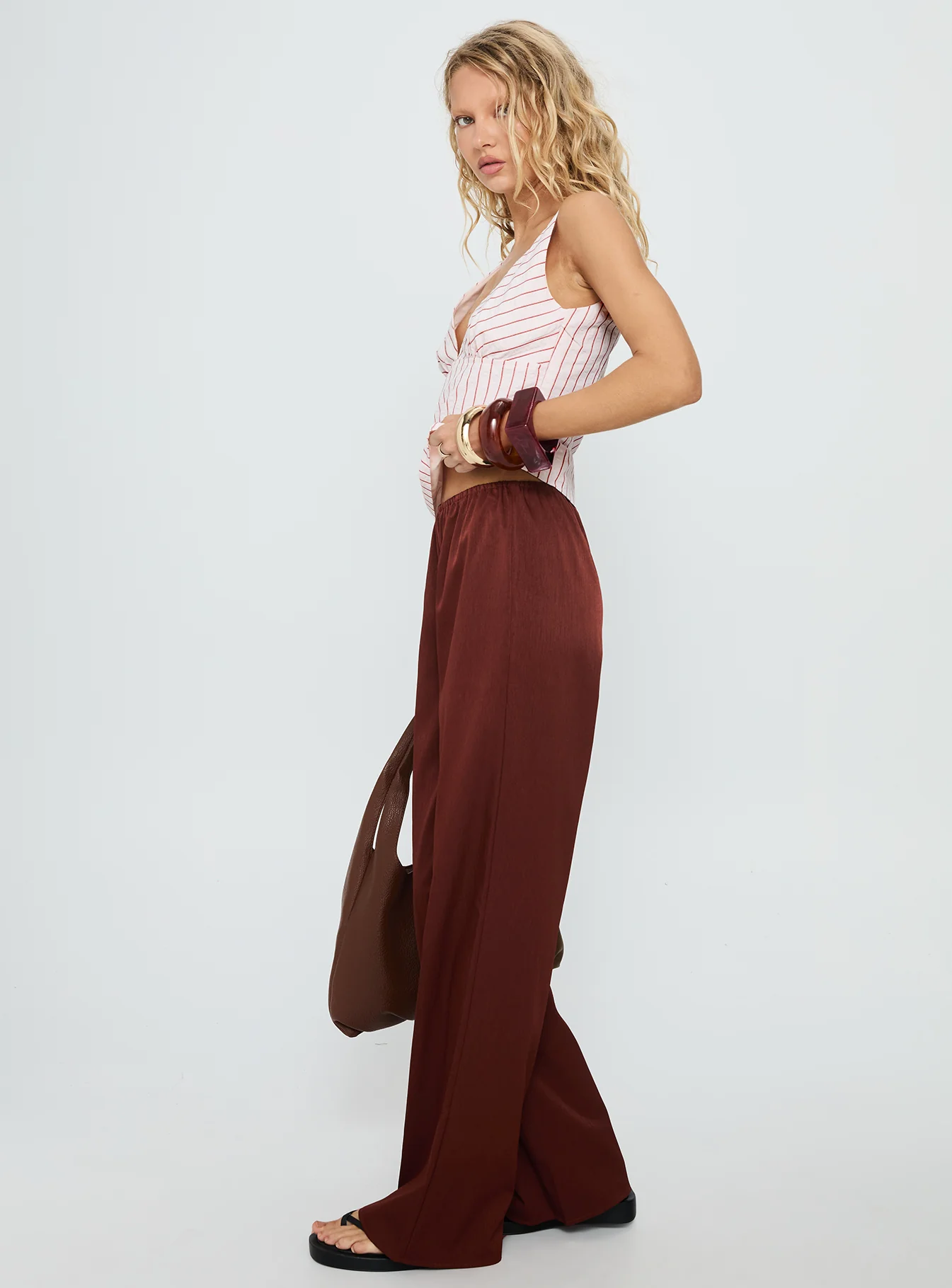 Dorie Straight Leg Pants Chocolate - Image 3