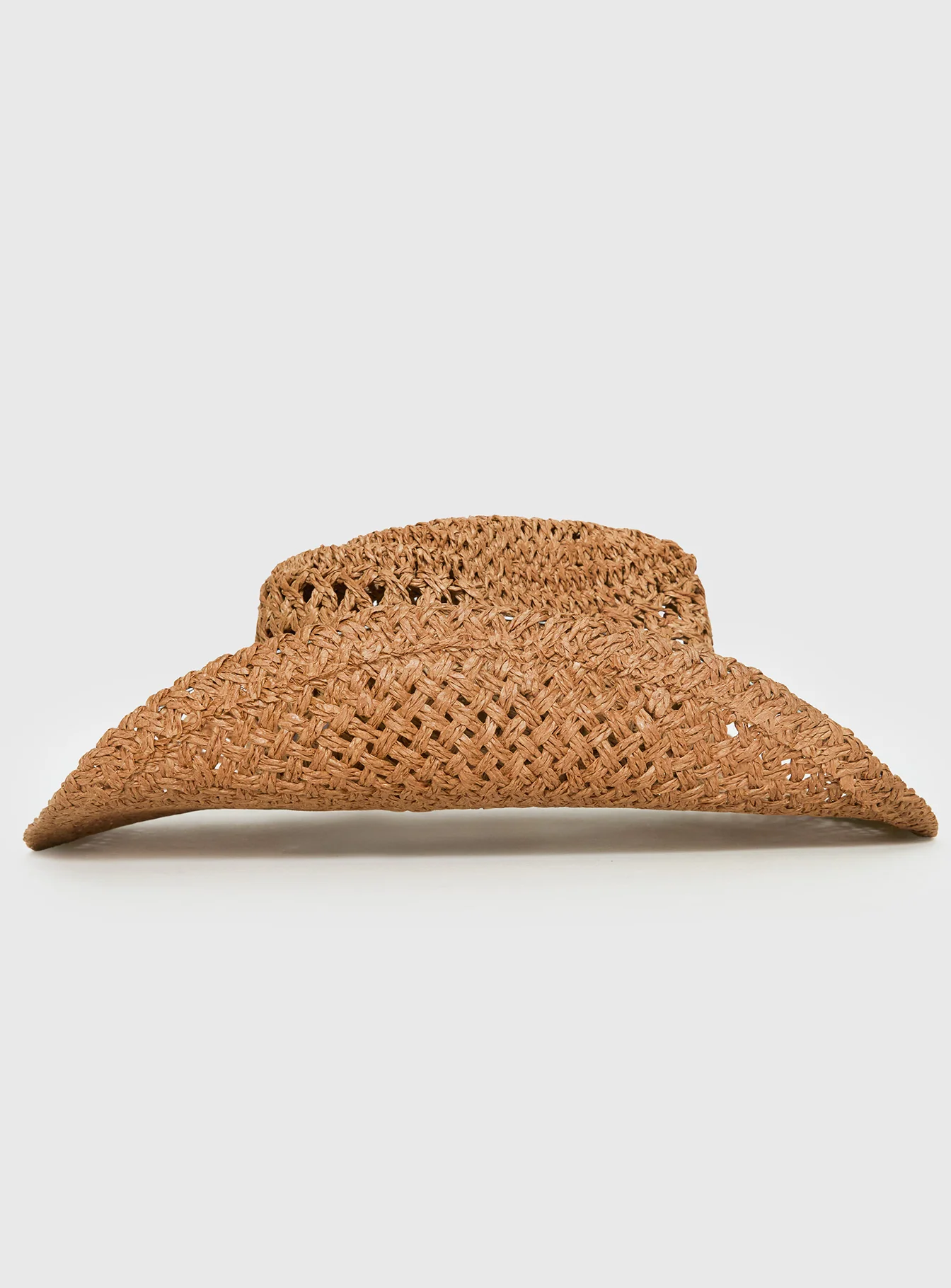 Double Take Woven Cowgirl Hat Tan - Image 3