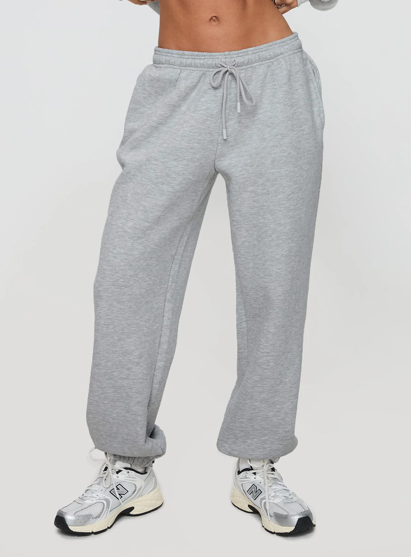 Dream Fleece Ankle Cuff Sweatpants Grey Marle - Image 2