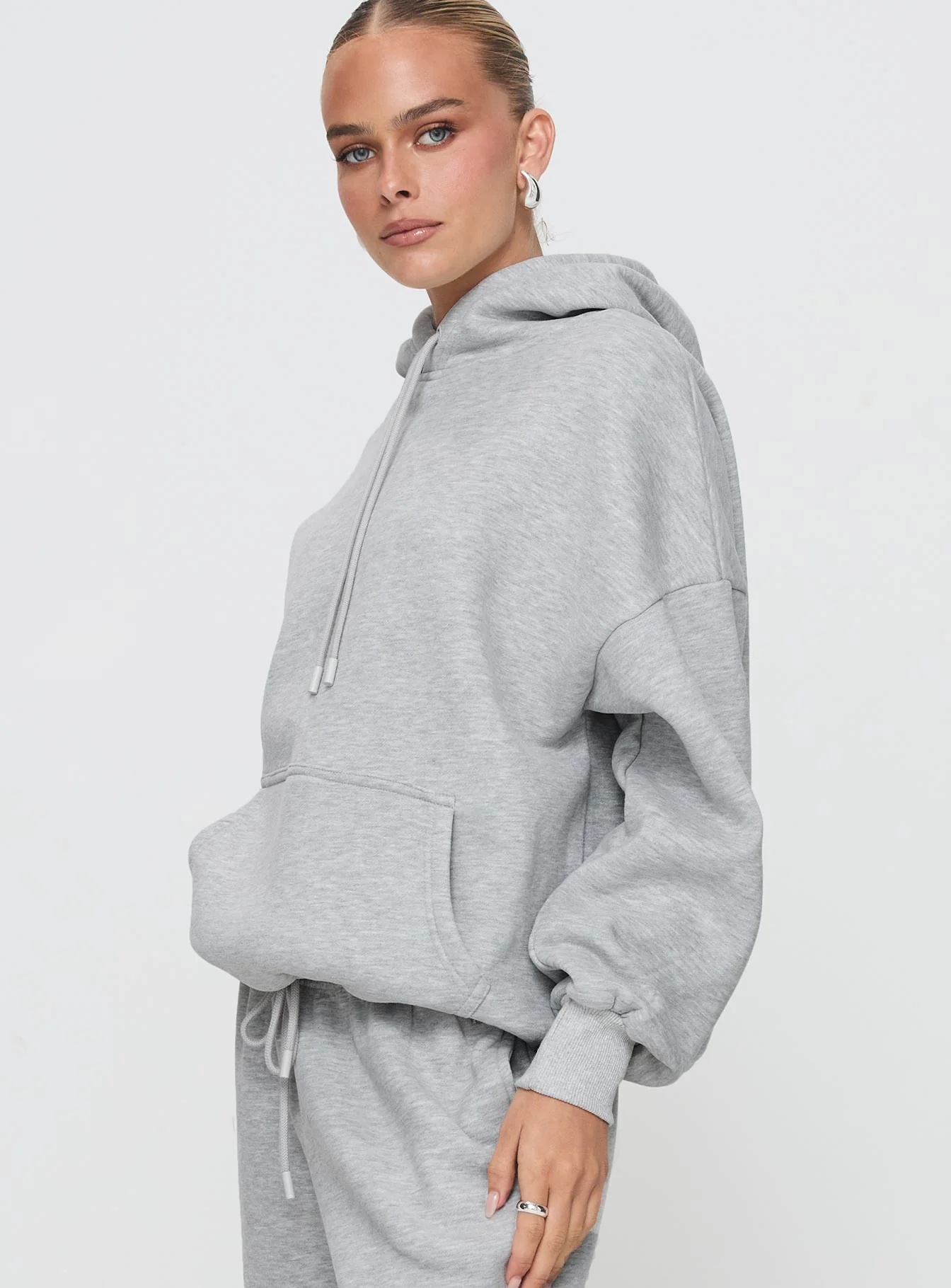 Dream Fleece Classic Hoodie Grey Marle - Image 4