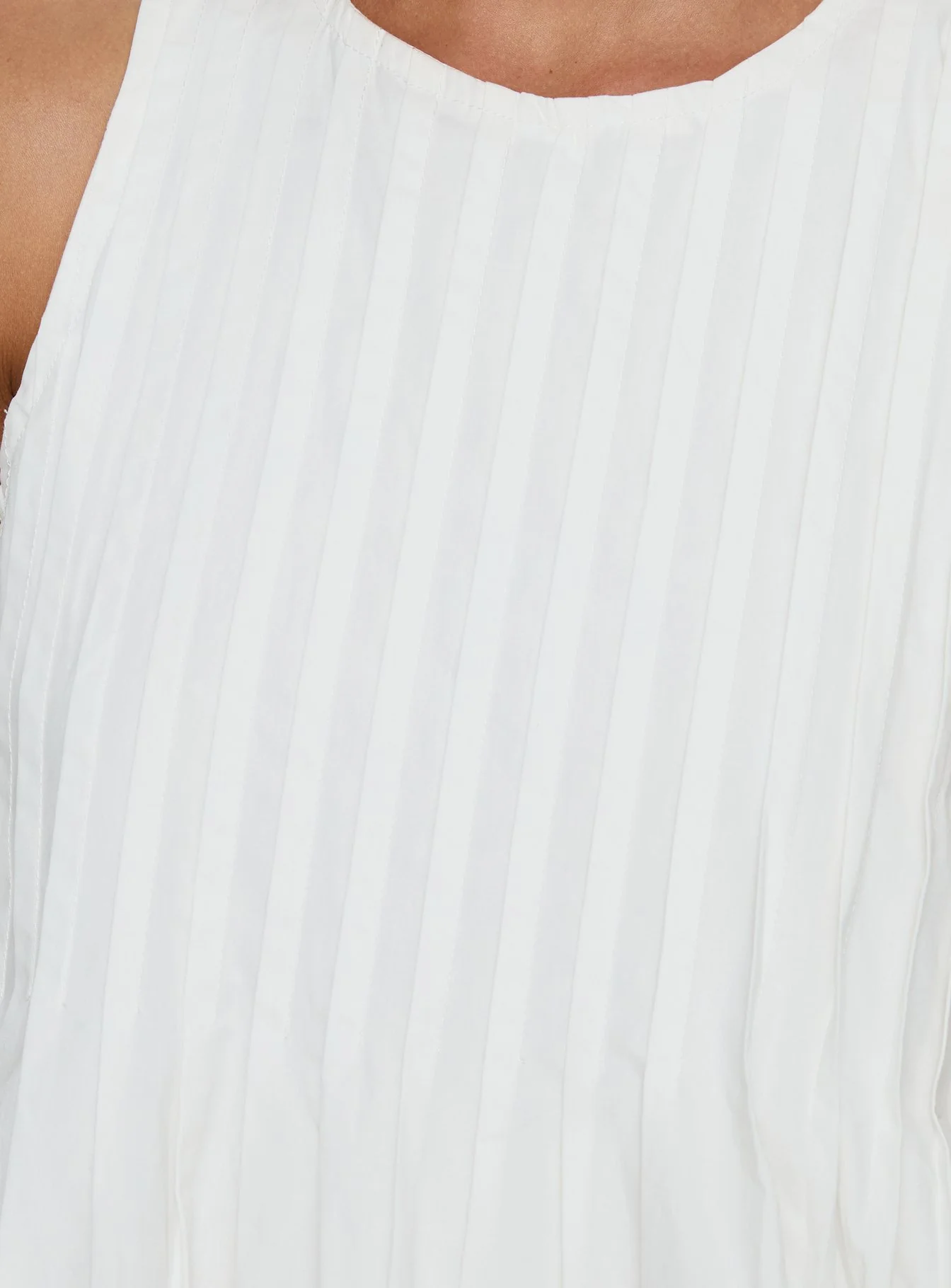 Dreamboat Pleated Mini Dress White - Image 6