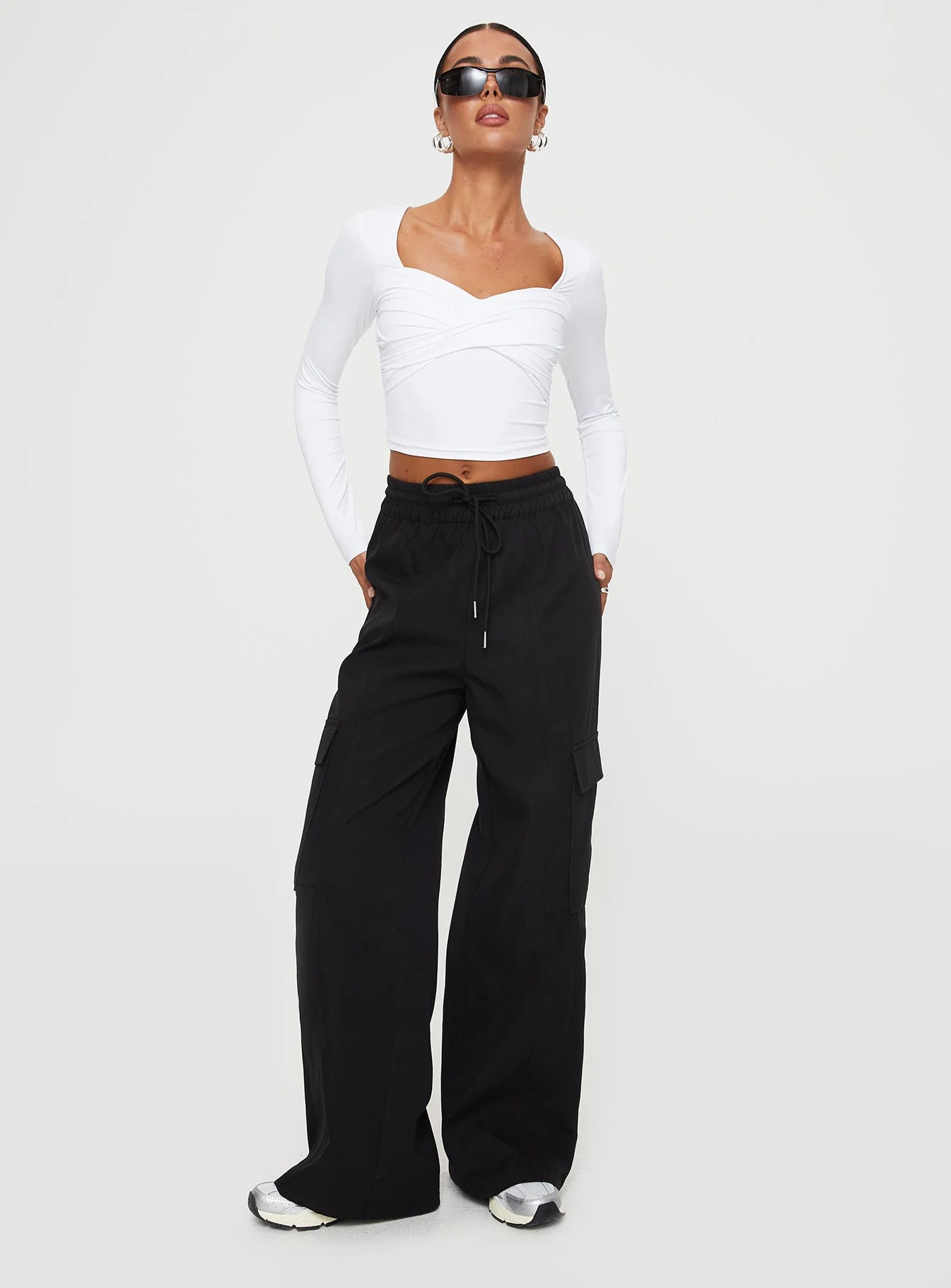 Dunford Long Sleeve Top White - Image 3