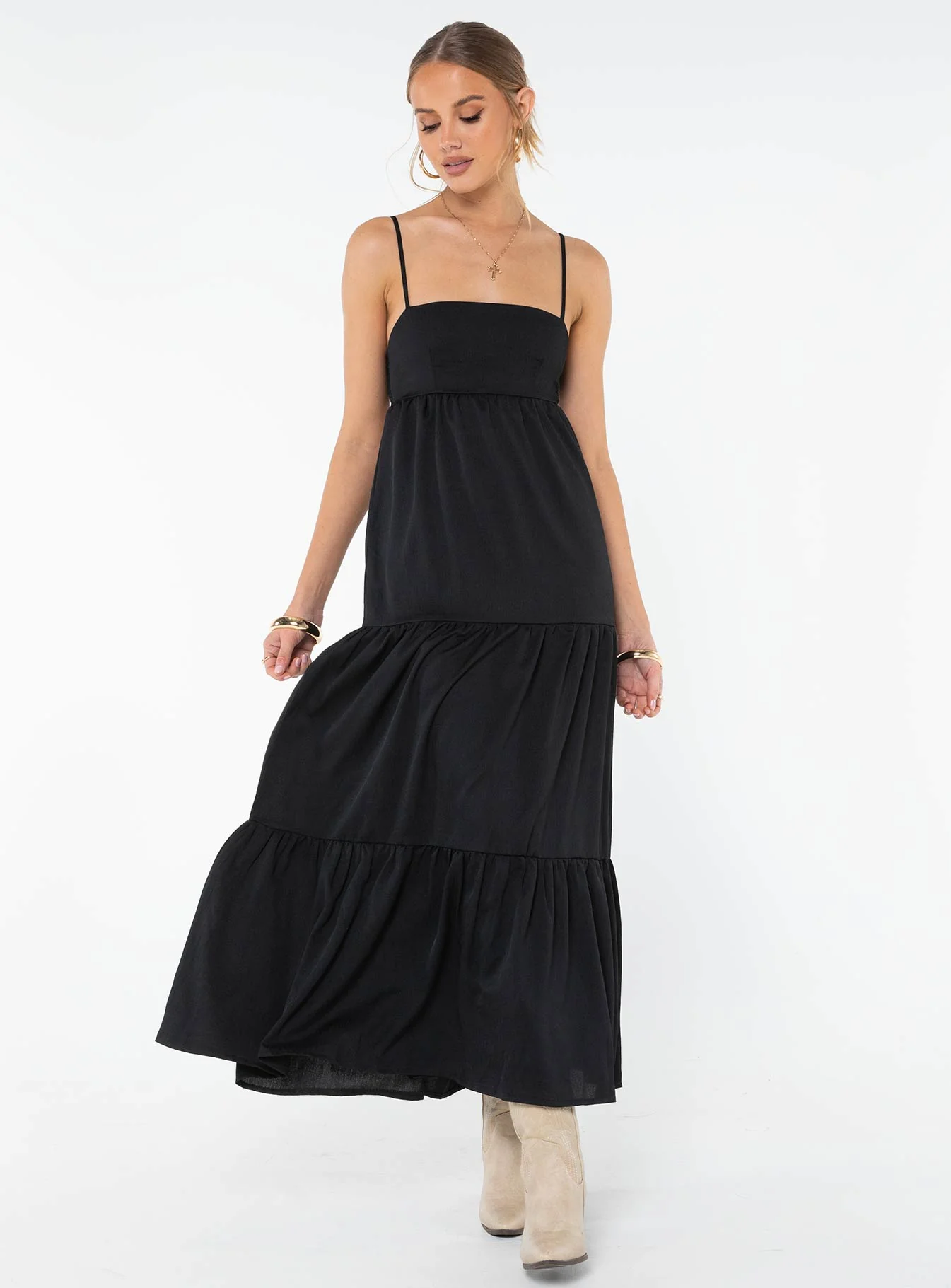 Dunster Maxi Dress Black - Image 2