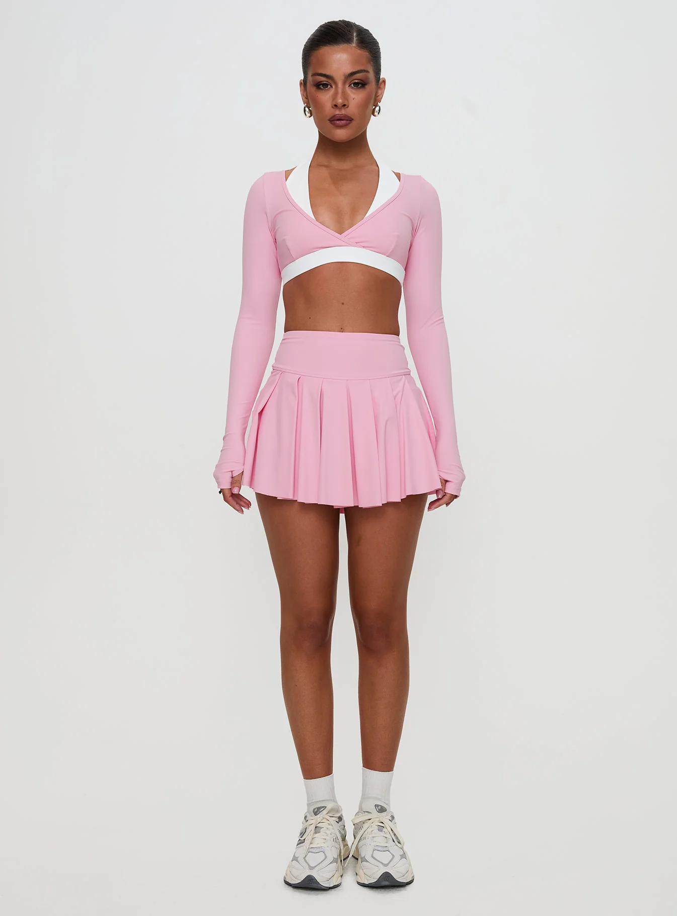 Dynamic Pleat Active Skort Pink - Image 7