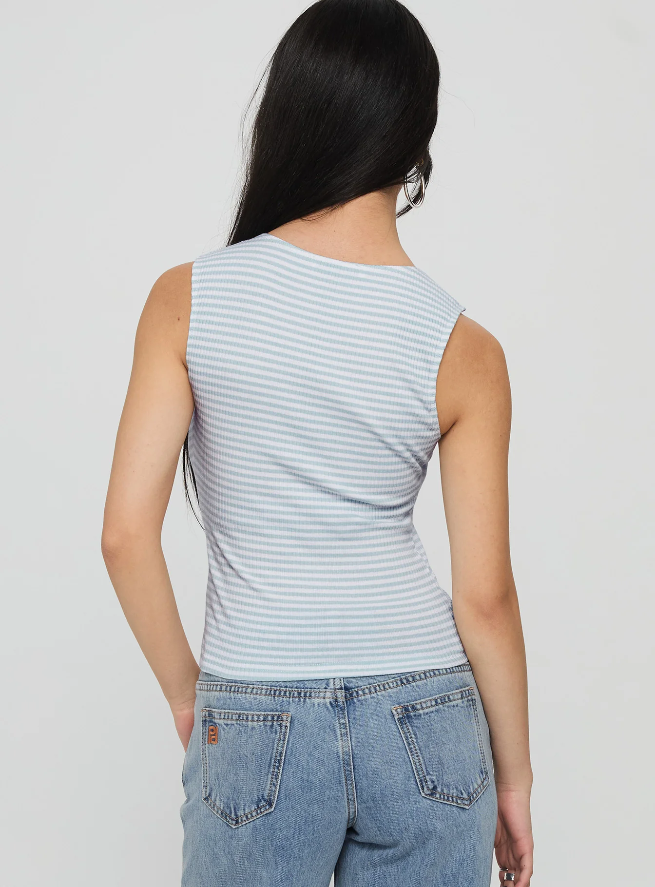 Dystran Top Blue / White Stripe - Image 5