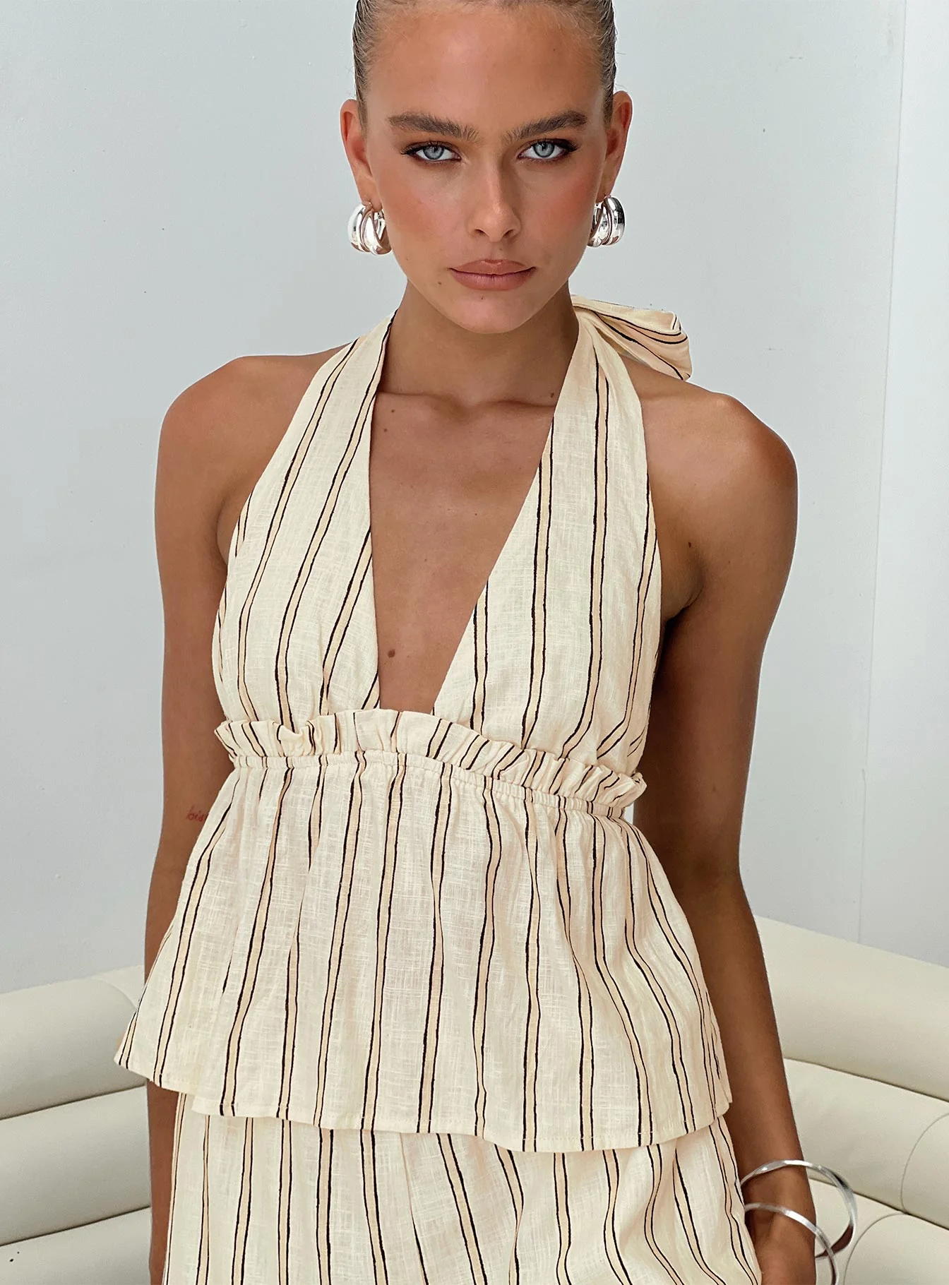 Ease Linen Blend Set Cream / Black - Image 13