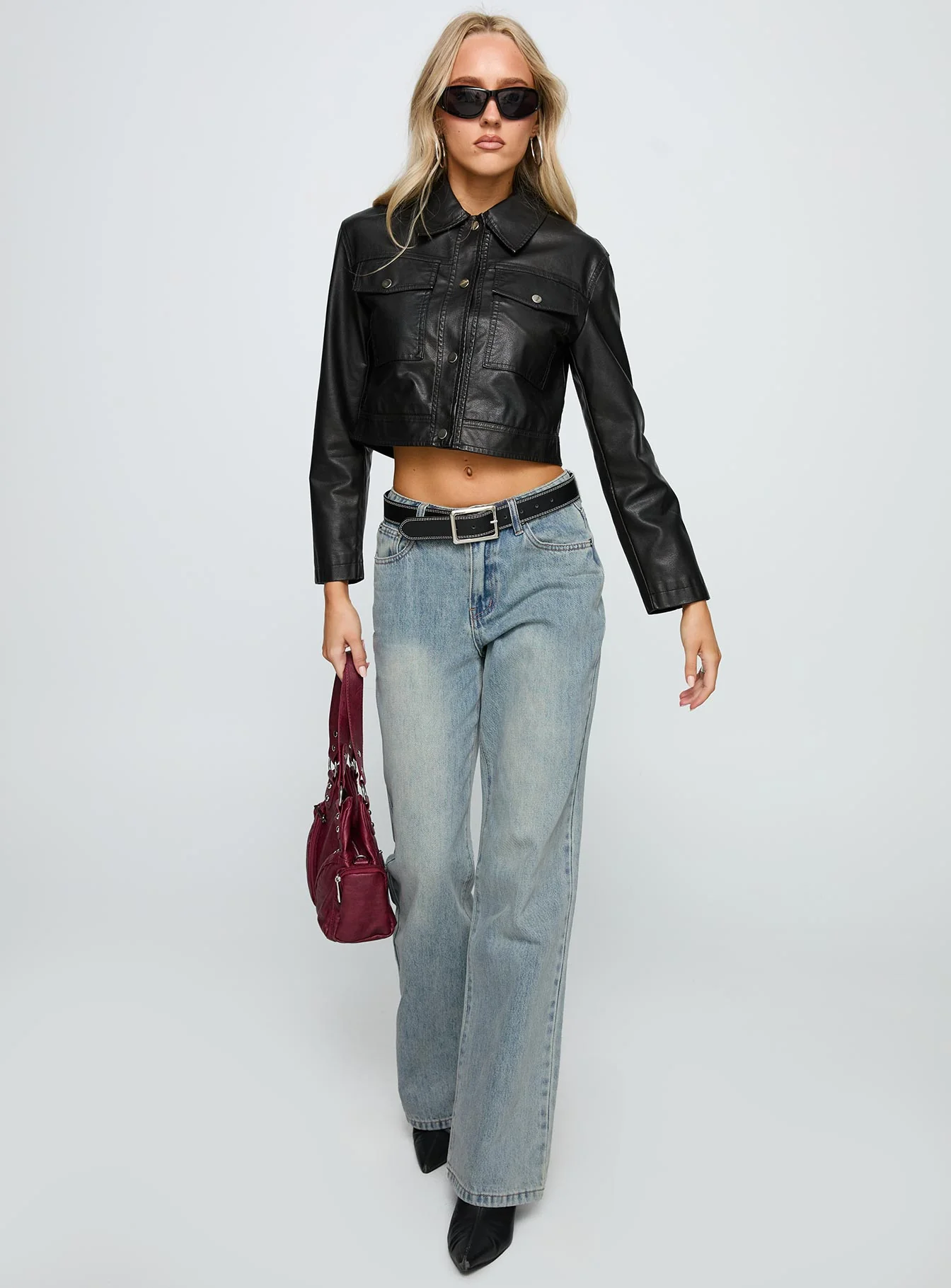 Echo Park High Rise Straight Leg Jeans Vintage Wash - Image 3