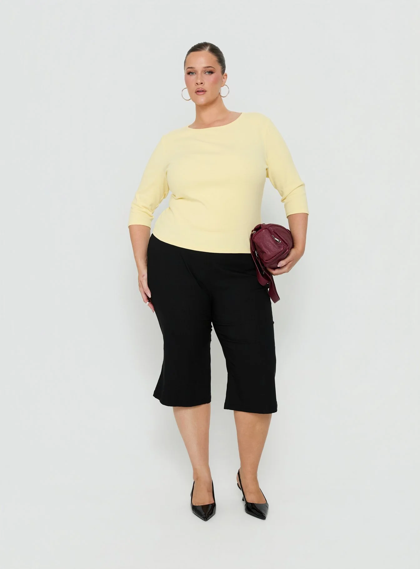 Elaia 3/4 Sleeve Top Yellow Curve - Image 3