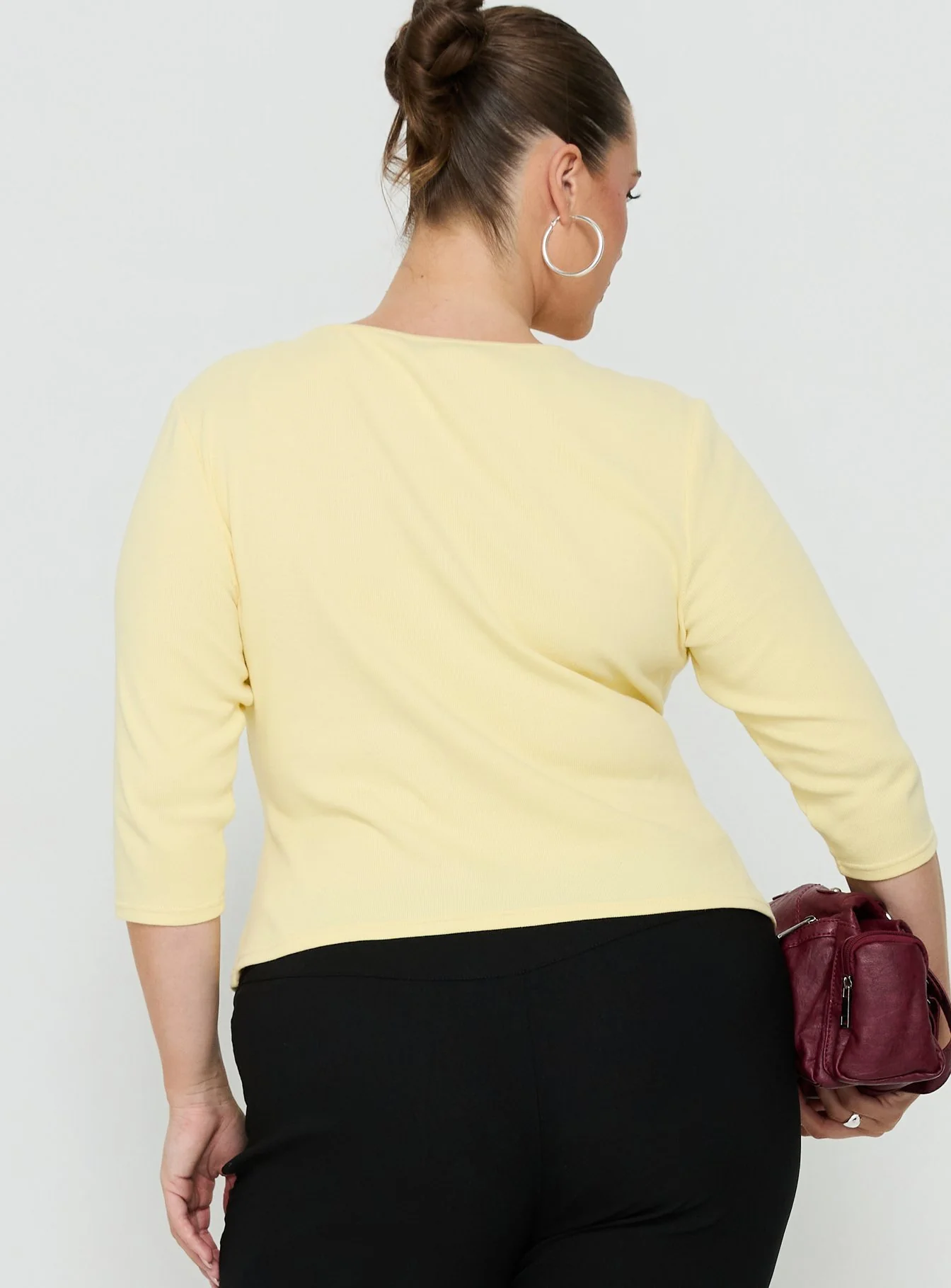 Elaia 3/4 Sleeve Top Yellow Curve - Image 5