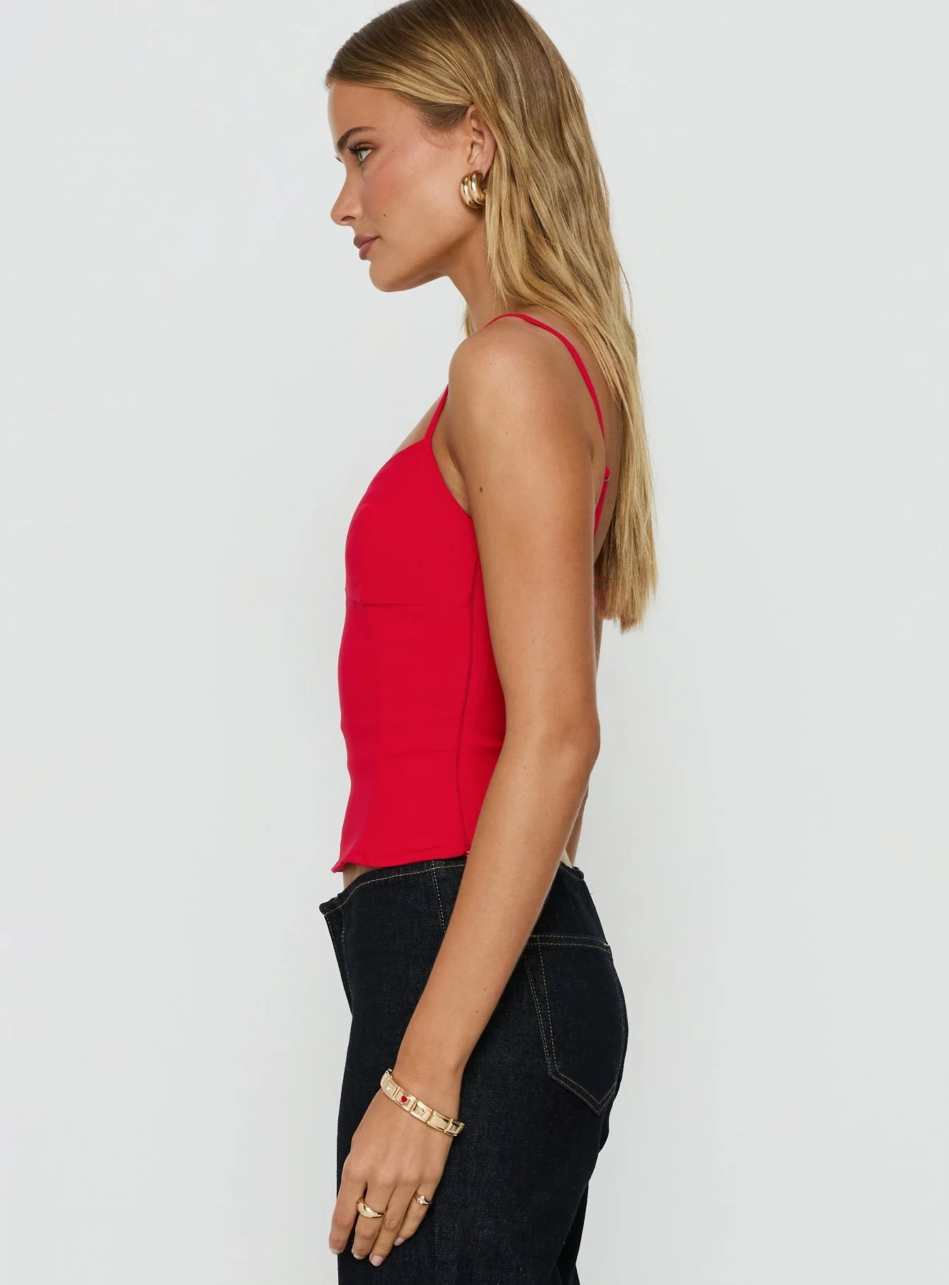 Elanah Structured Cami Top Red - Image 4