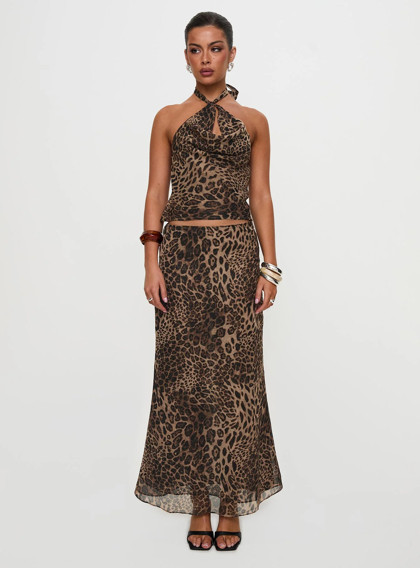 Eleganza Maxi Skirt Leopard Petite - Image 10
