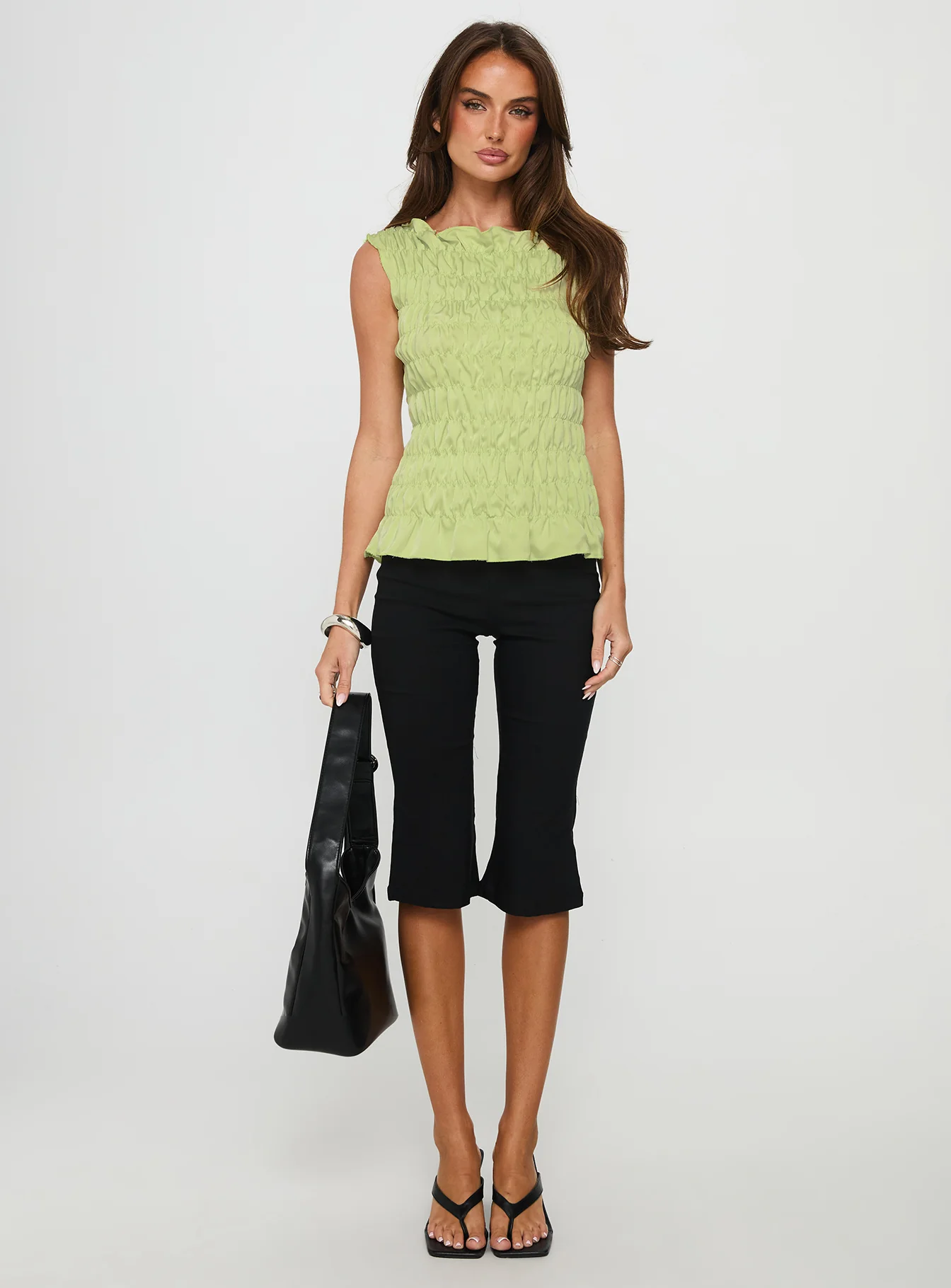 Elenir Shirred Top Green - Image 6