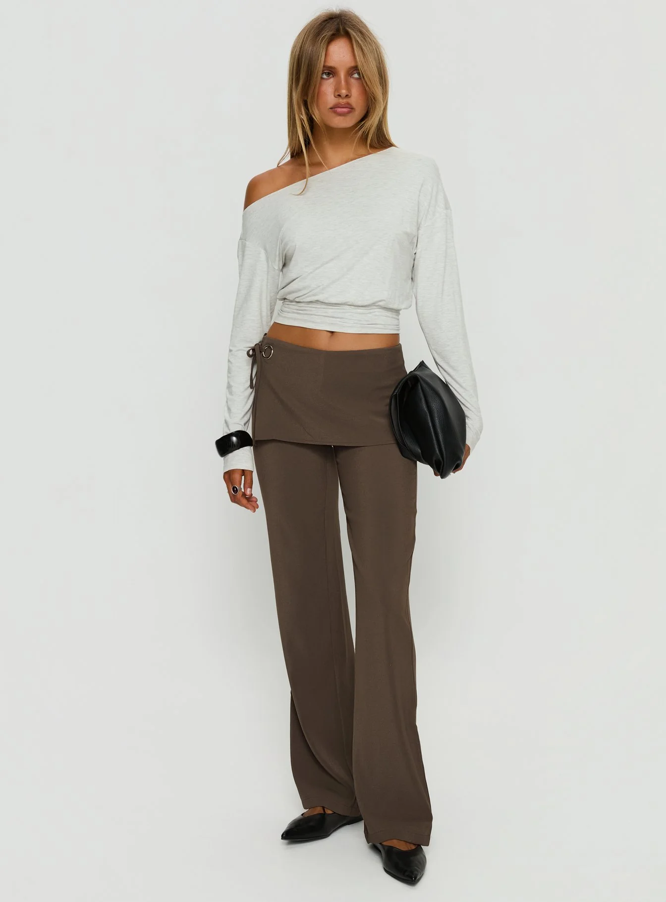 Elka Wrap Trousers Truffle - Image 3
