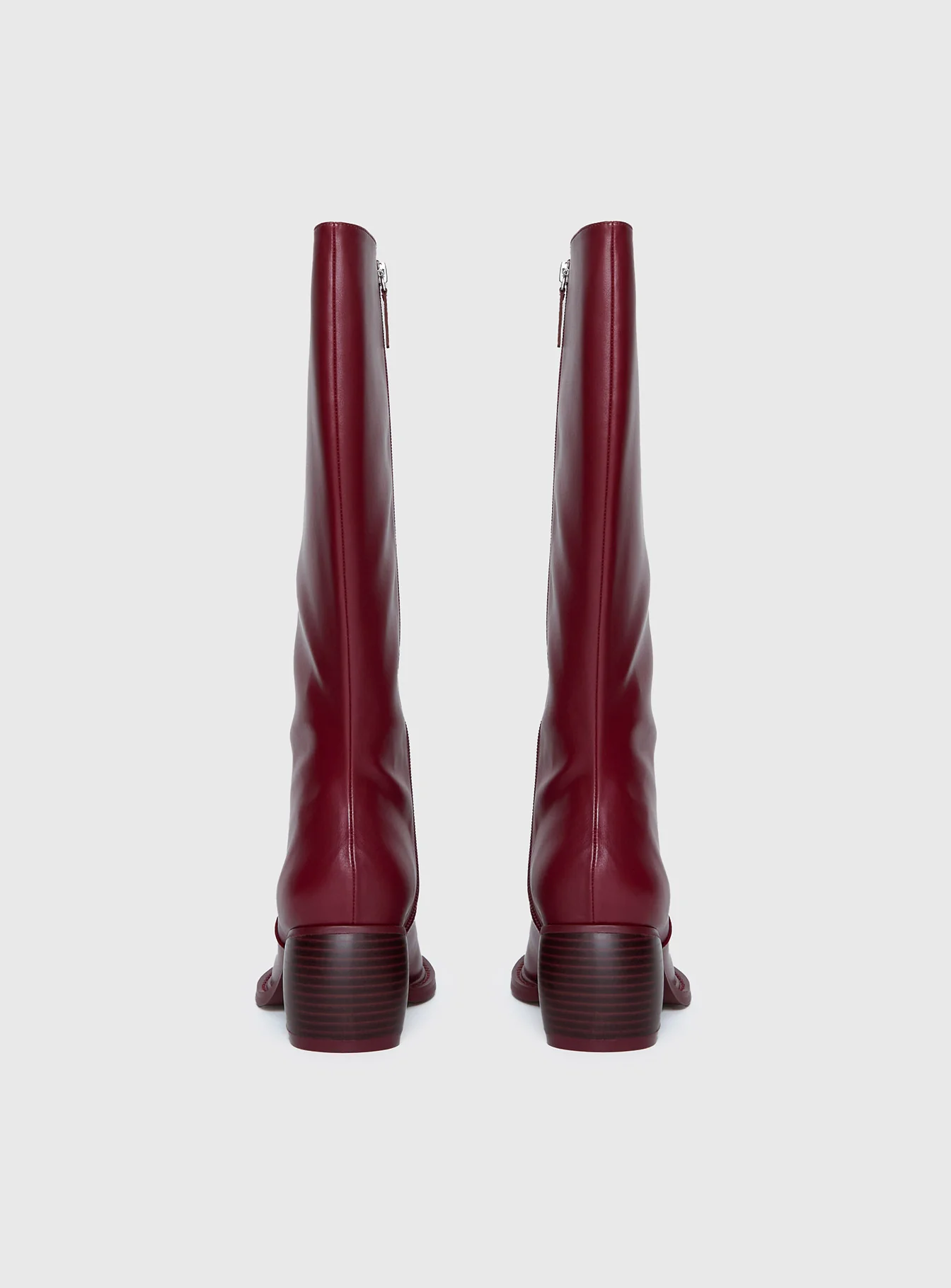 Ella Knee High Boots Burgundy - Image 5