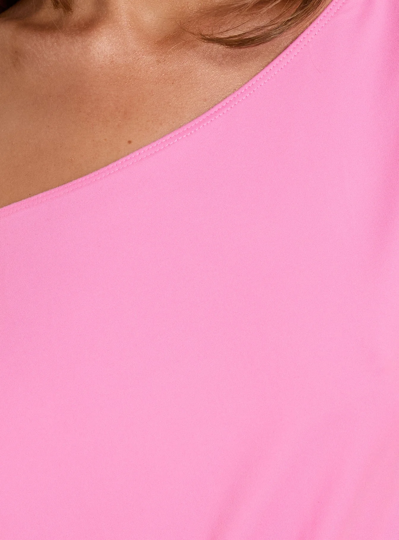Ellah One Shoulder Drapey Mini Dress Pink - Image 6