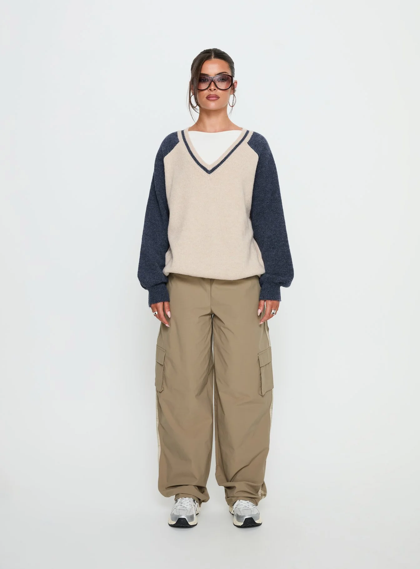 Ellyn Baggy Cargo Pants Khaki - Image 6