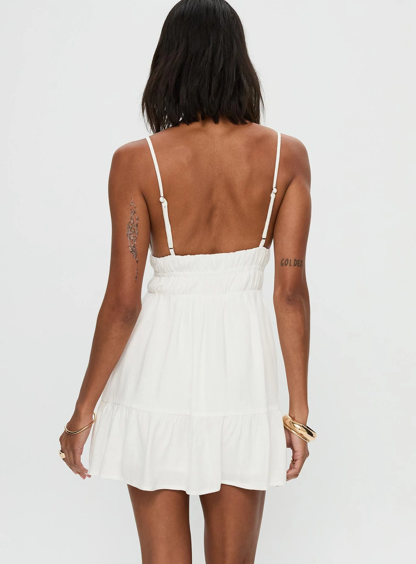 Elpida Mini Dress White - Image 5